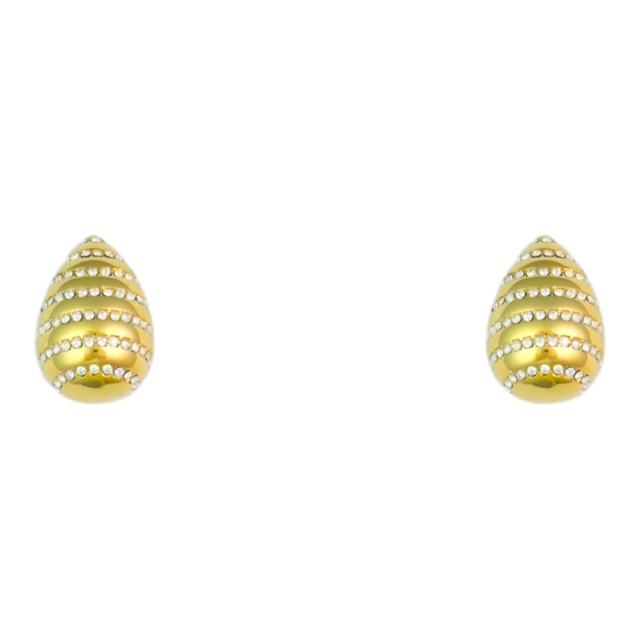 Strassy drop stud earrings