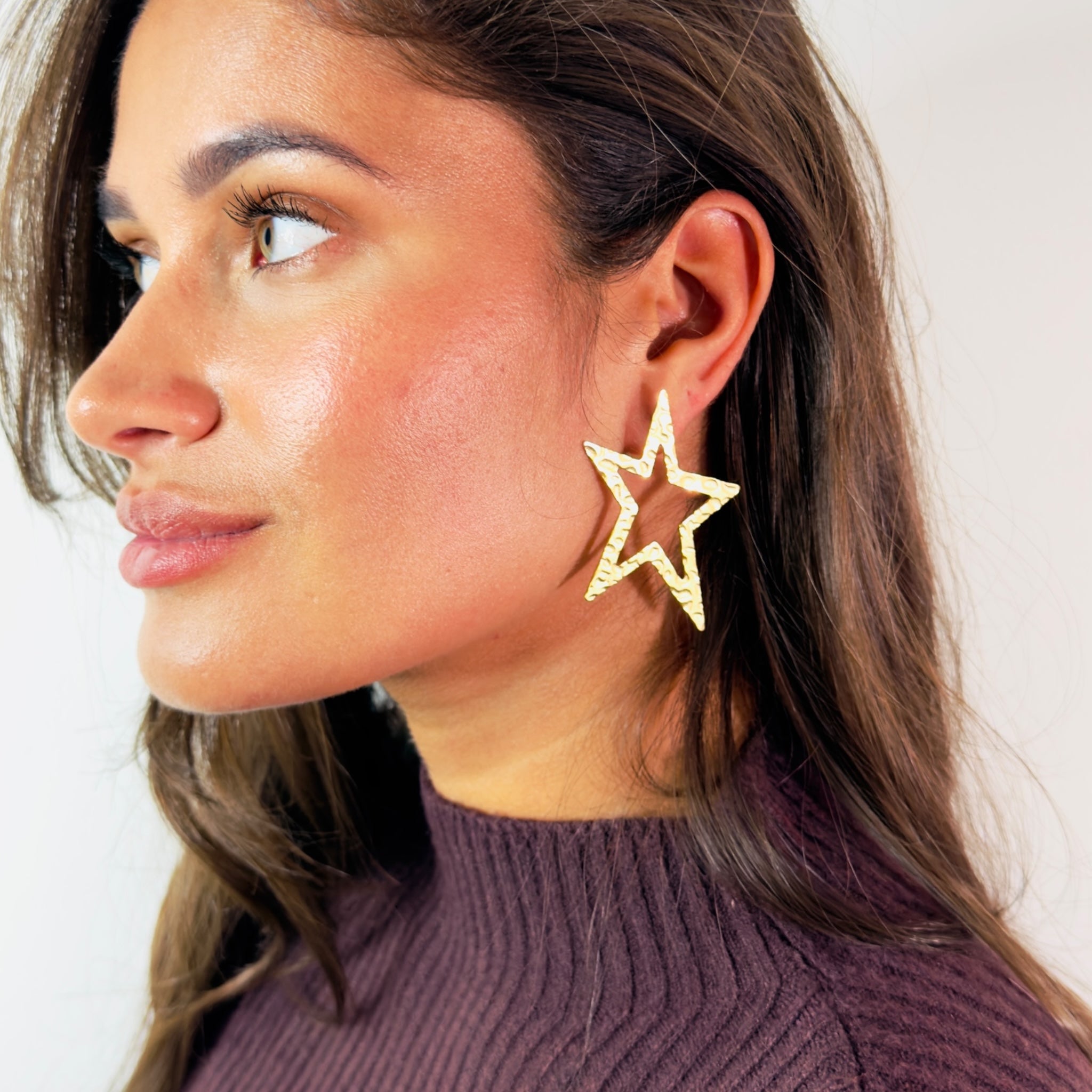 Big star studs earrings