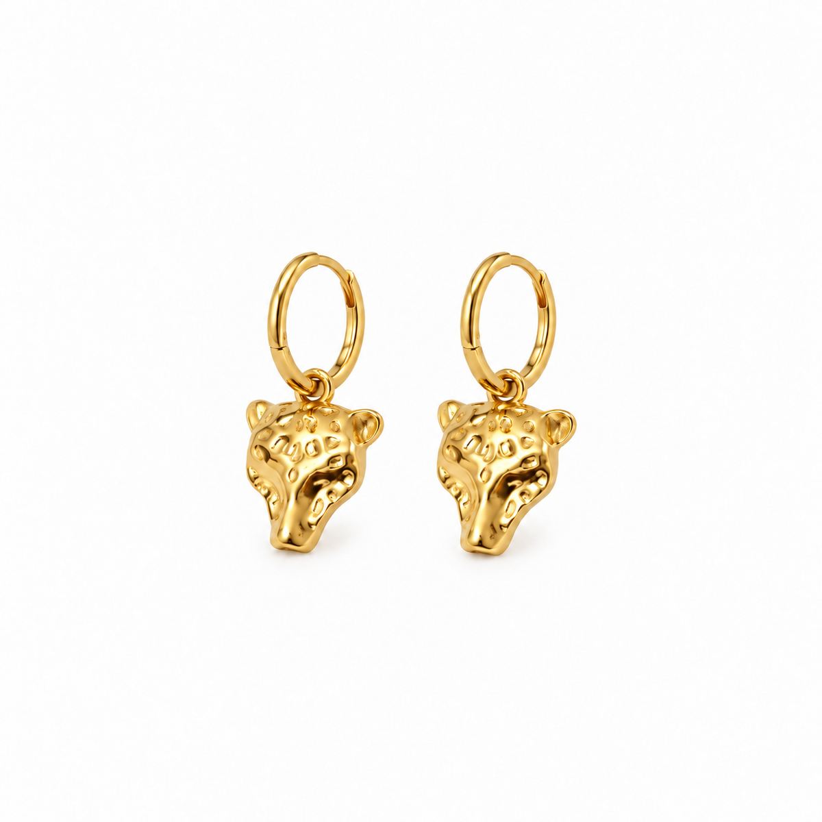 Oorbellen luipaard hoops