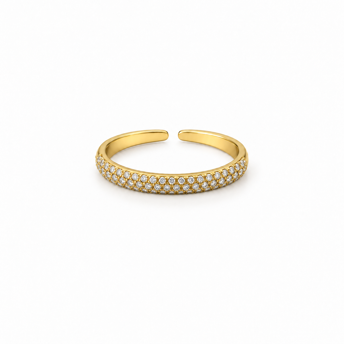 Ring pavé zirkonia band