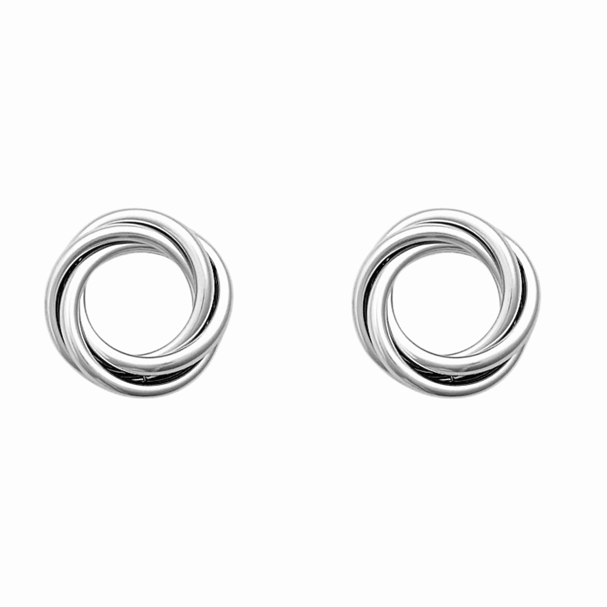 Classy twisted stud earrings