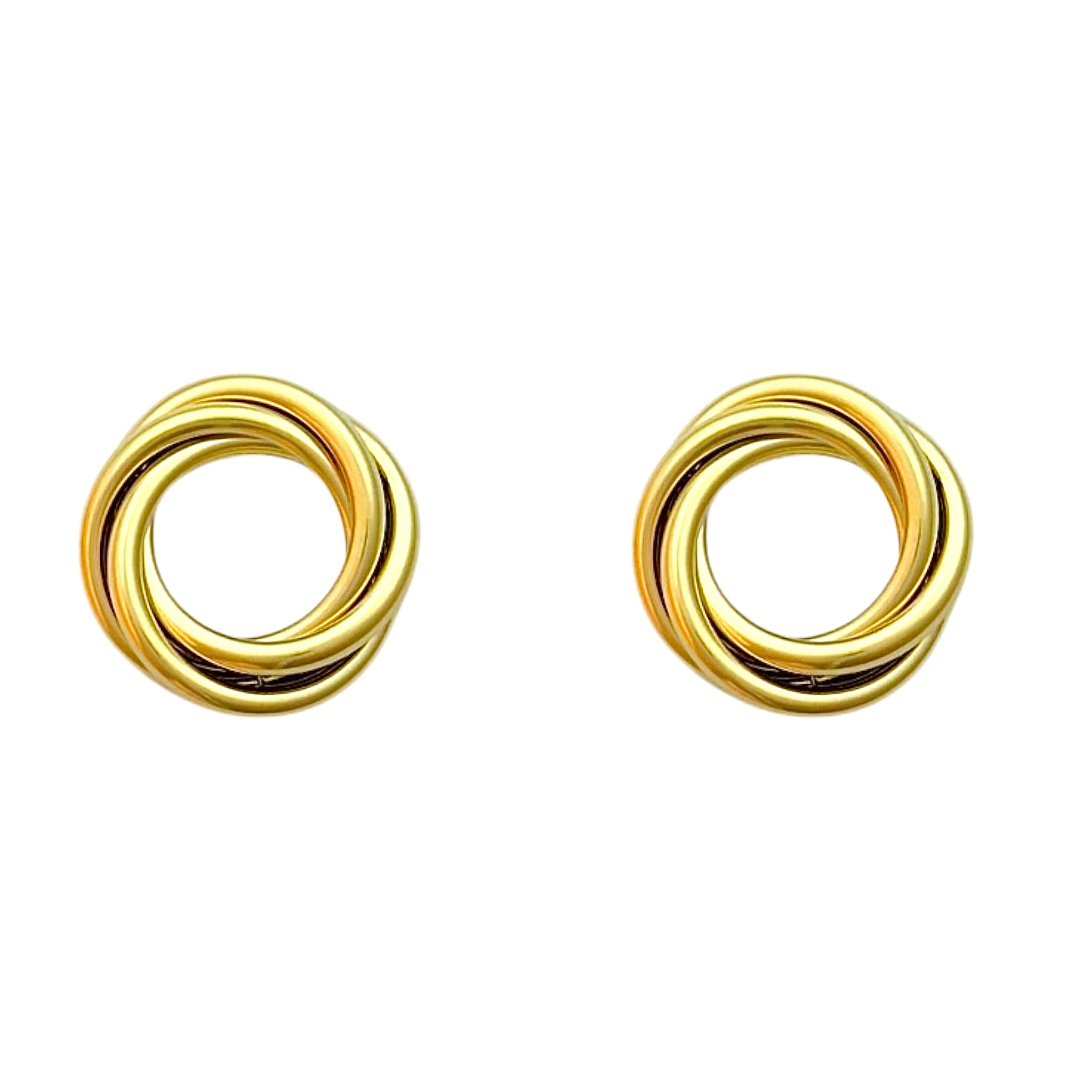 Classy twisted stud earrings