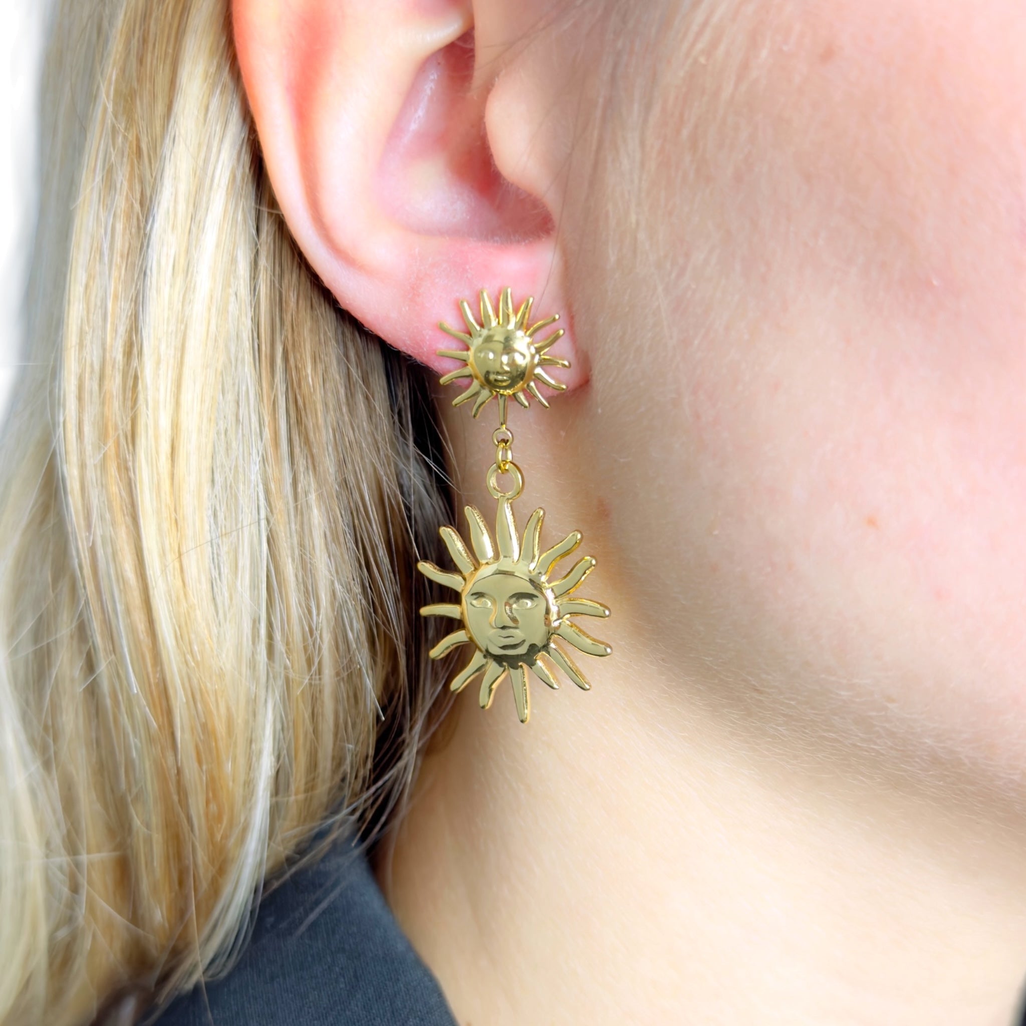 Solar statement earrings