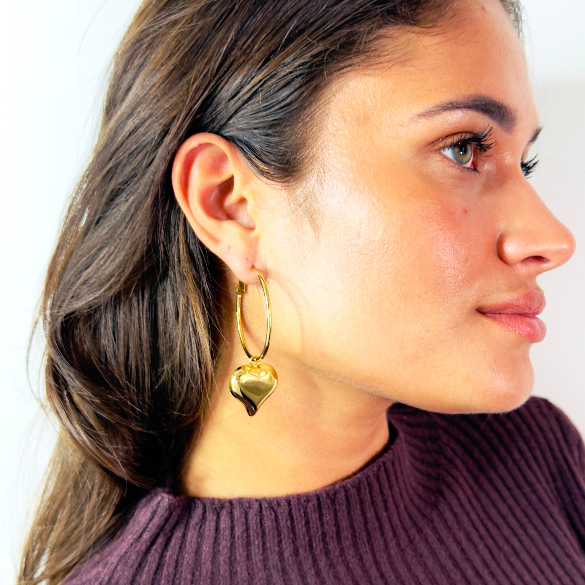 Love hoops earrings 40MM