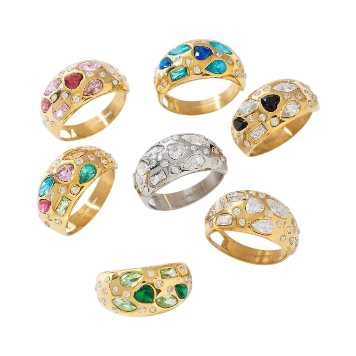 Chunky strass ring