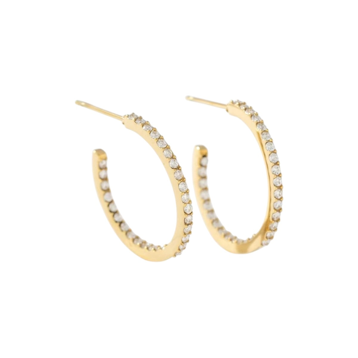 Isis strass hoops oorbellen