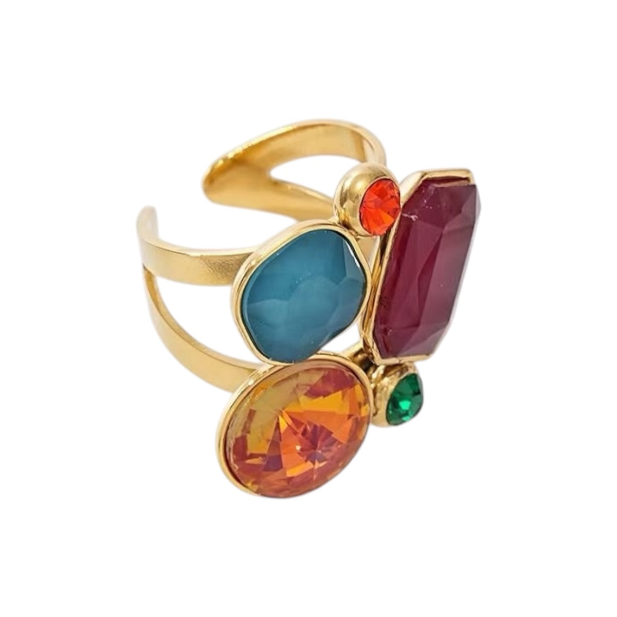 Cinco stone statement ring