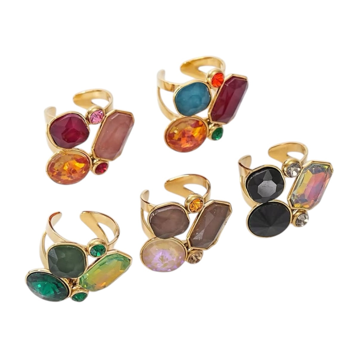 Cinco stone statement ring