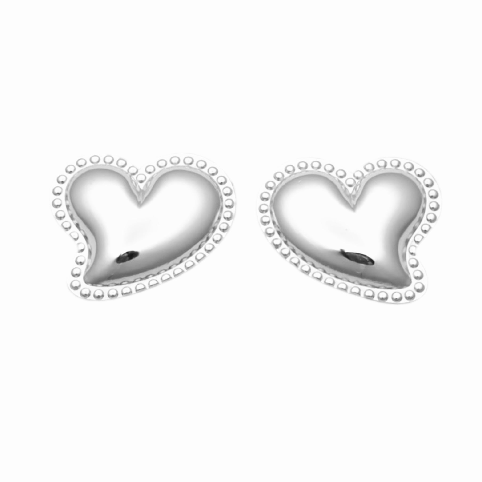 Ripple Hearts stud earrings