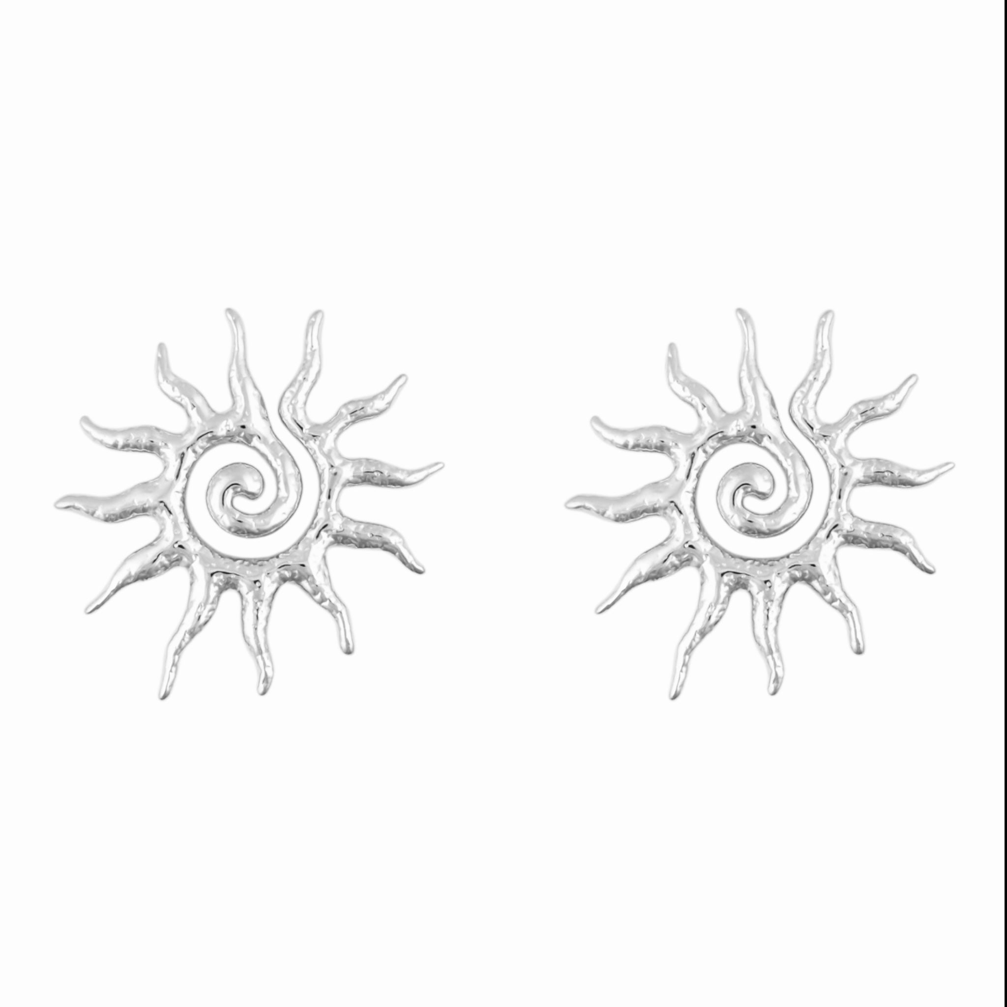 Spiral stud earring
