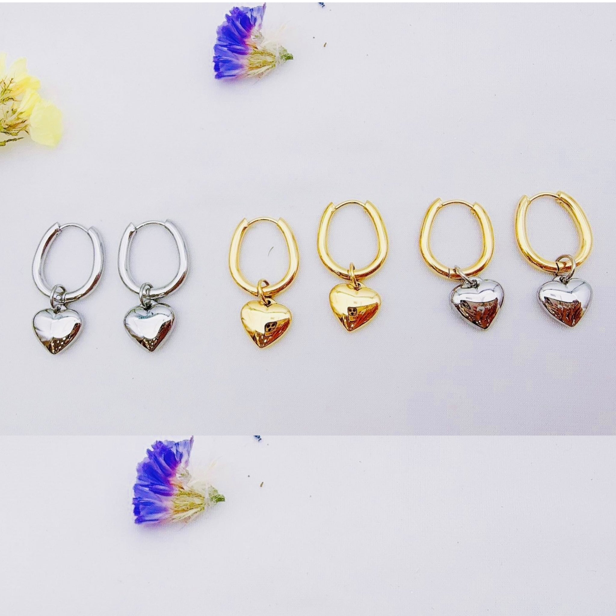 Love beats pendant earrings