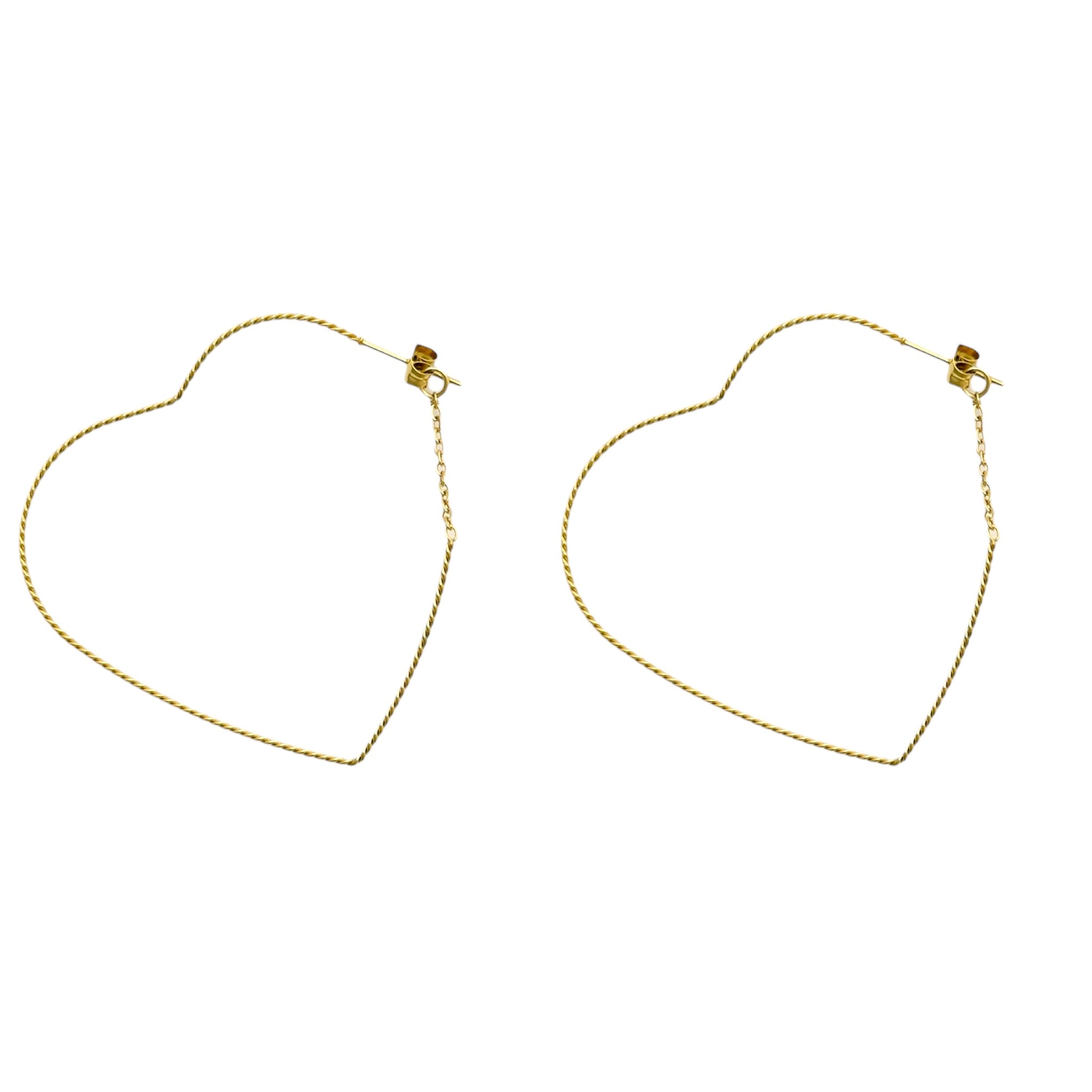 Heart Earrings With Hoop Earrings