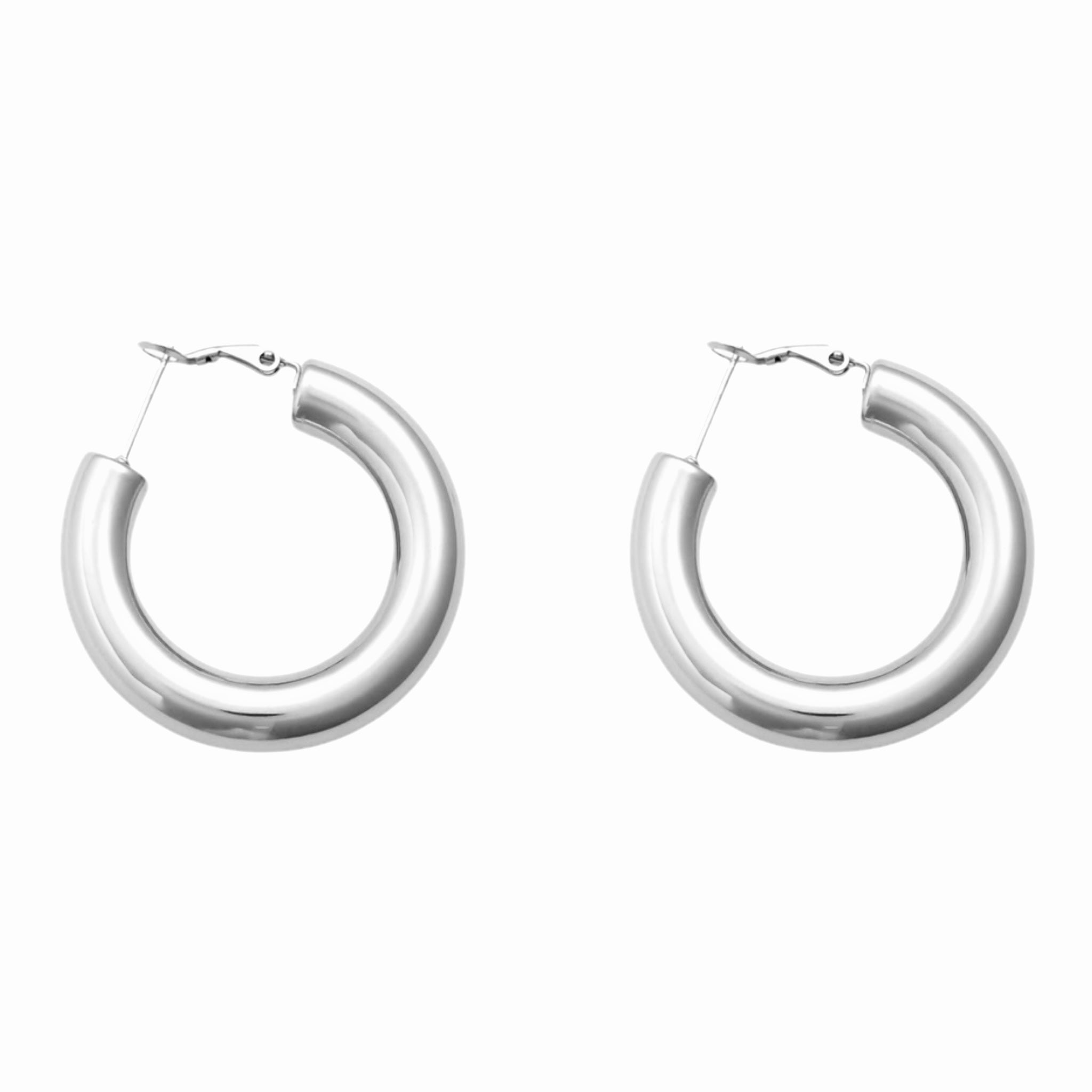 Chunky hoop earrings