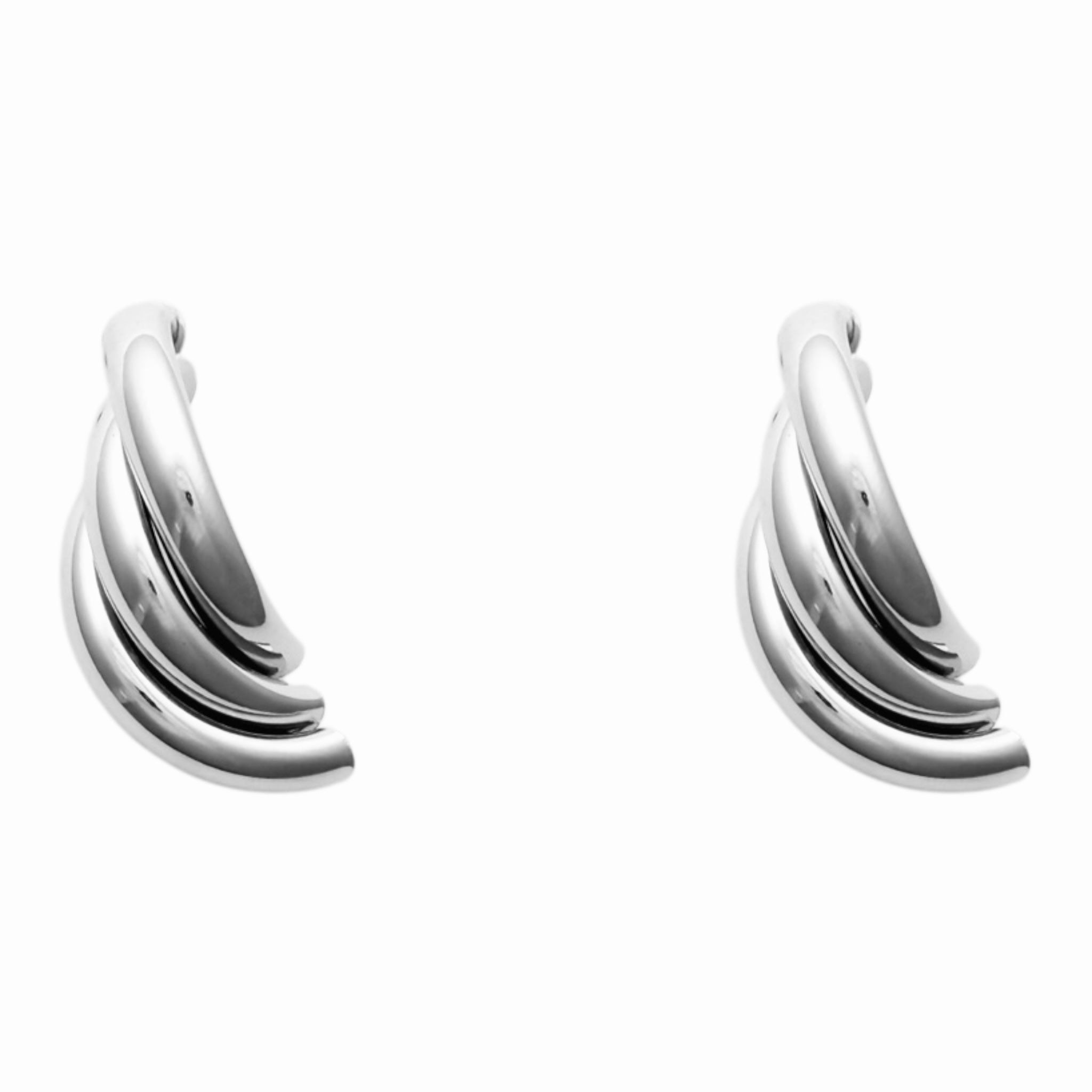 Wave stud earrings