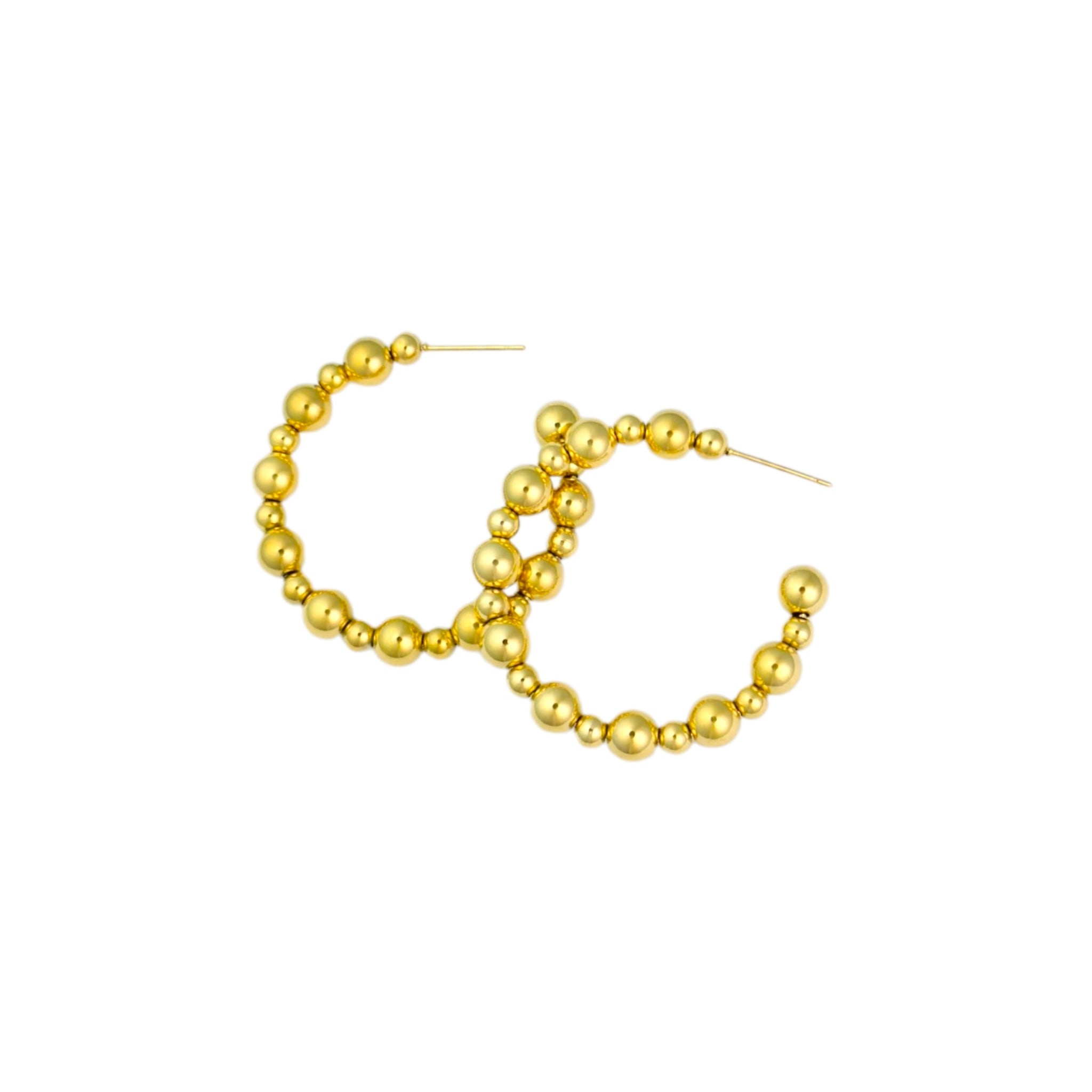 Noa beads 40MM hoop earrings