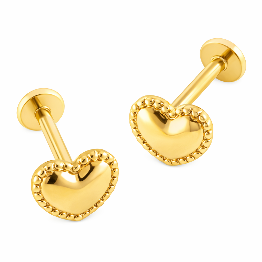 Heart helix earrings