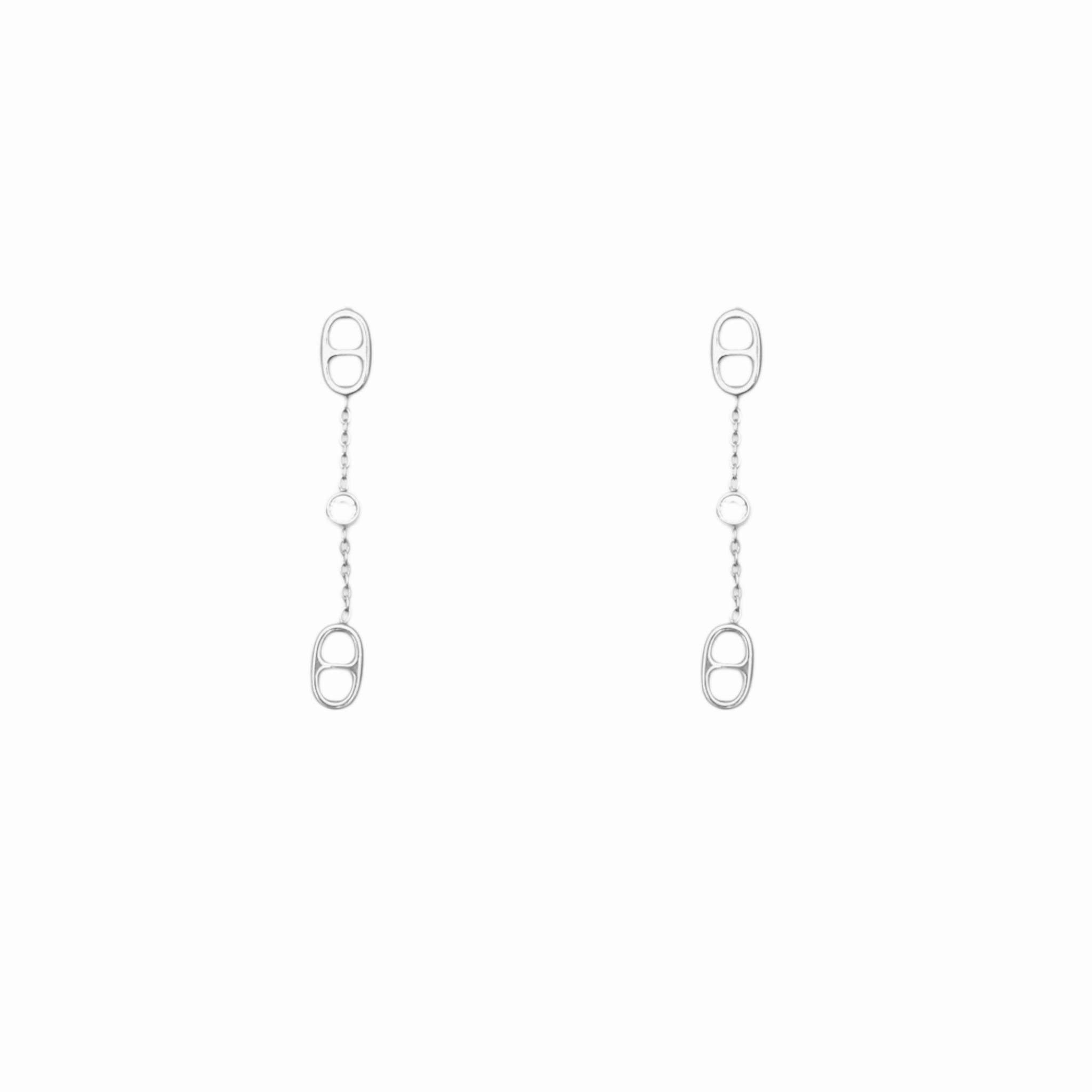 Hanging DD rhinestone earrings