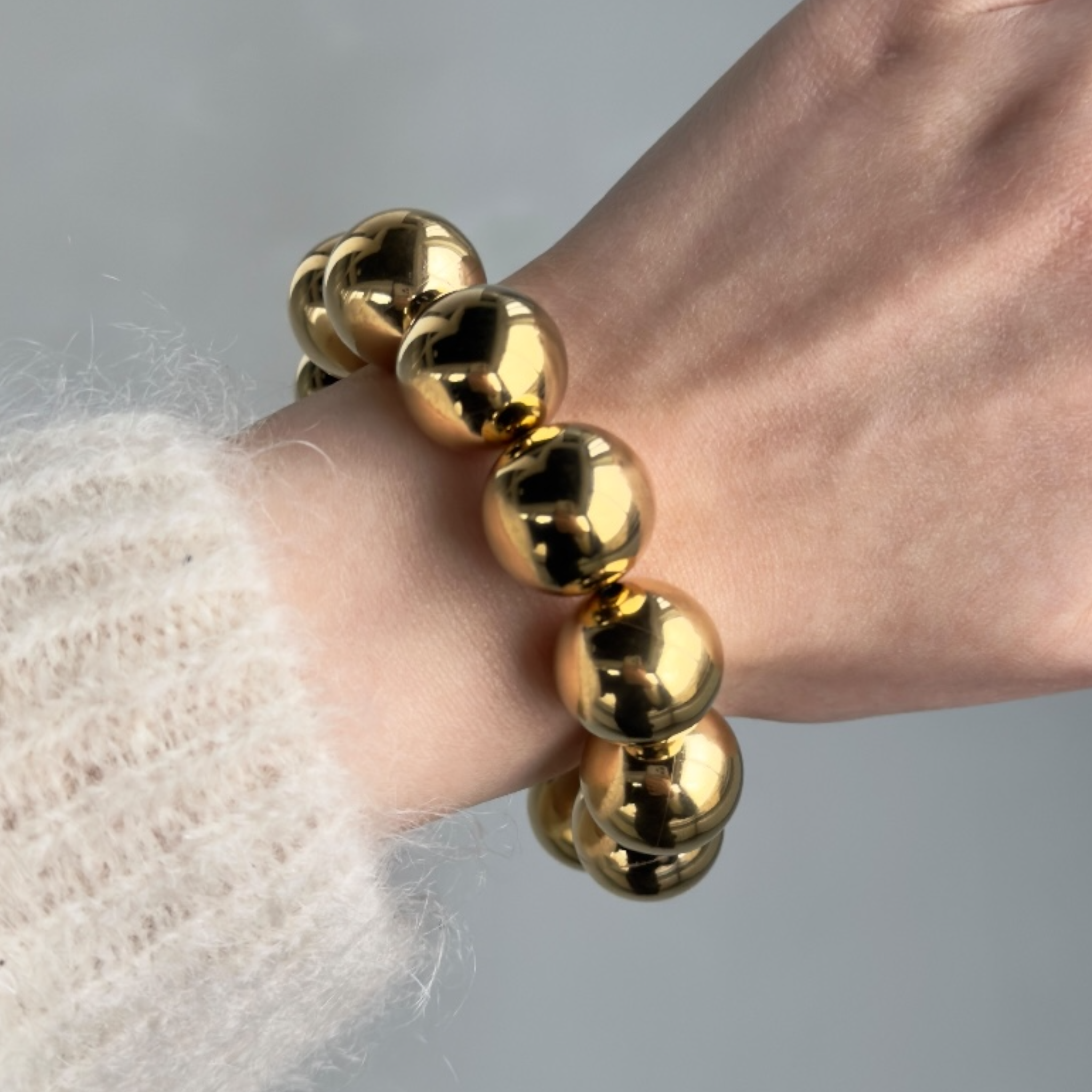 Statement Beads elastiek armband