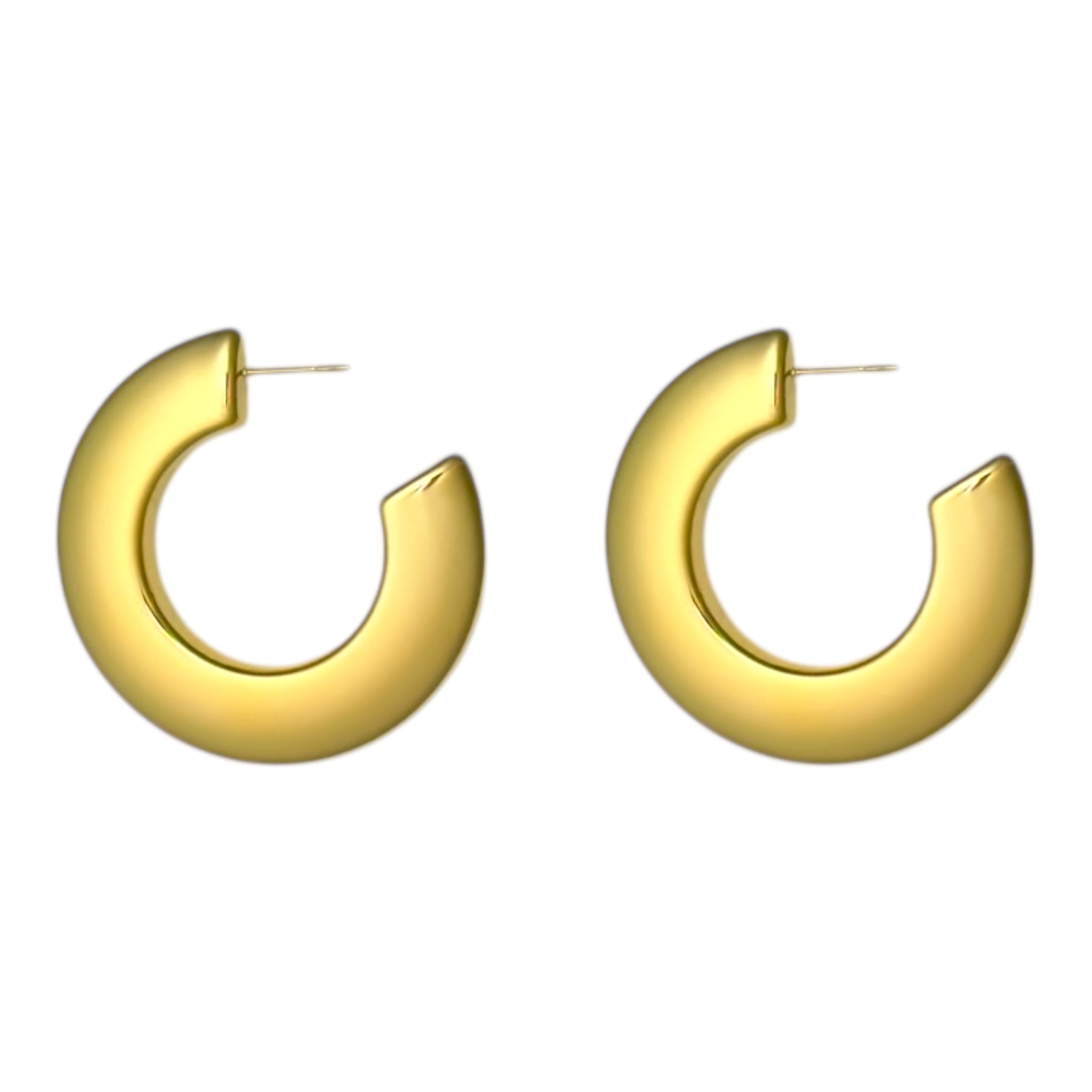 Statement flat hoops earrings