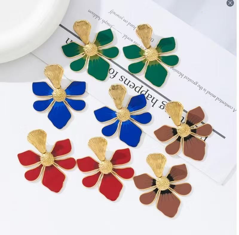 Mini Flowery Statement Earrings