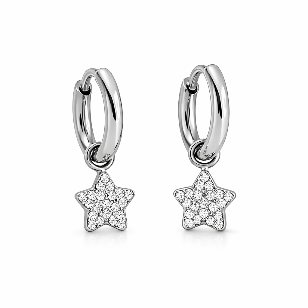 Mini star dangle earrings