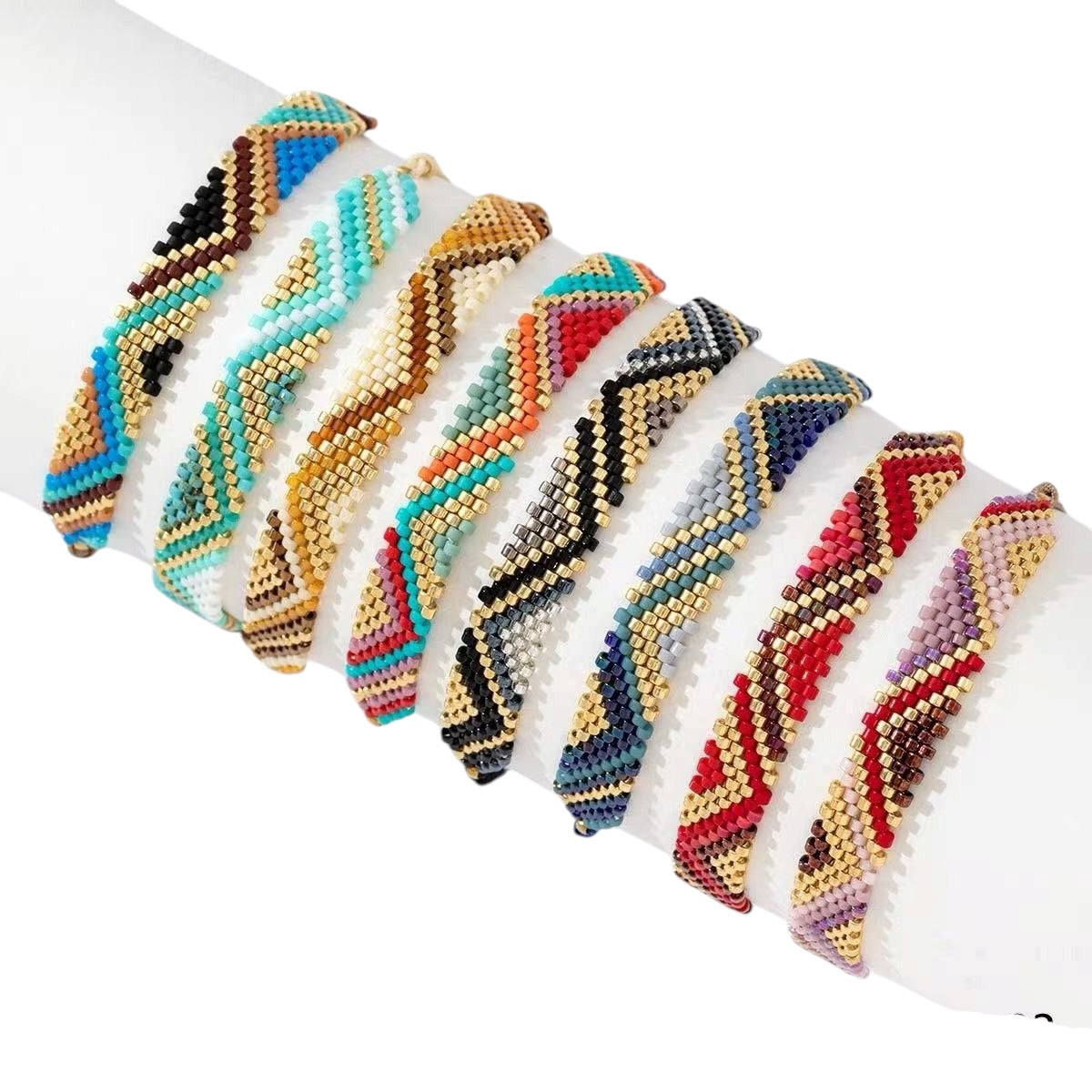 Stripe beads armband