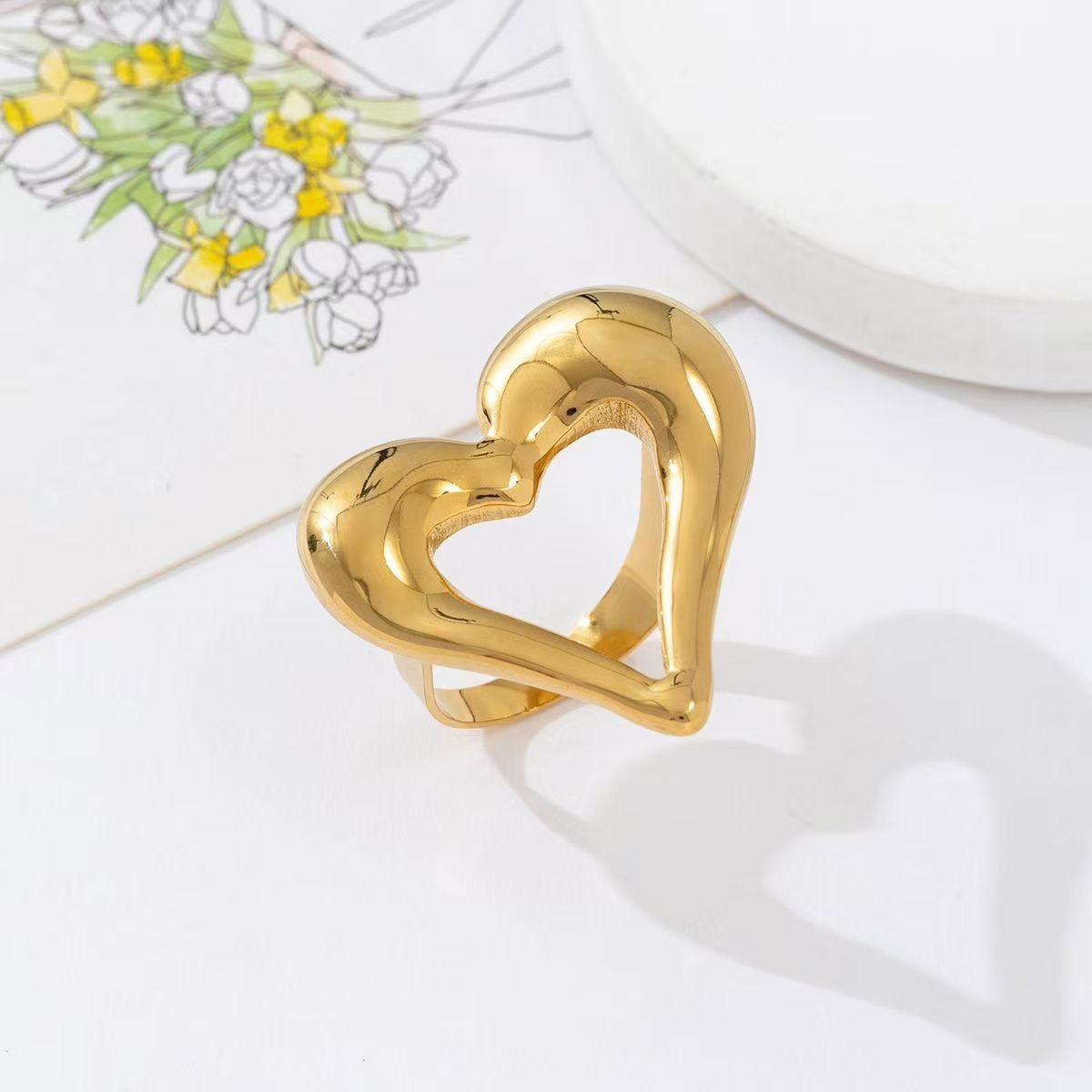 Open hearts ring