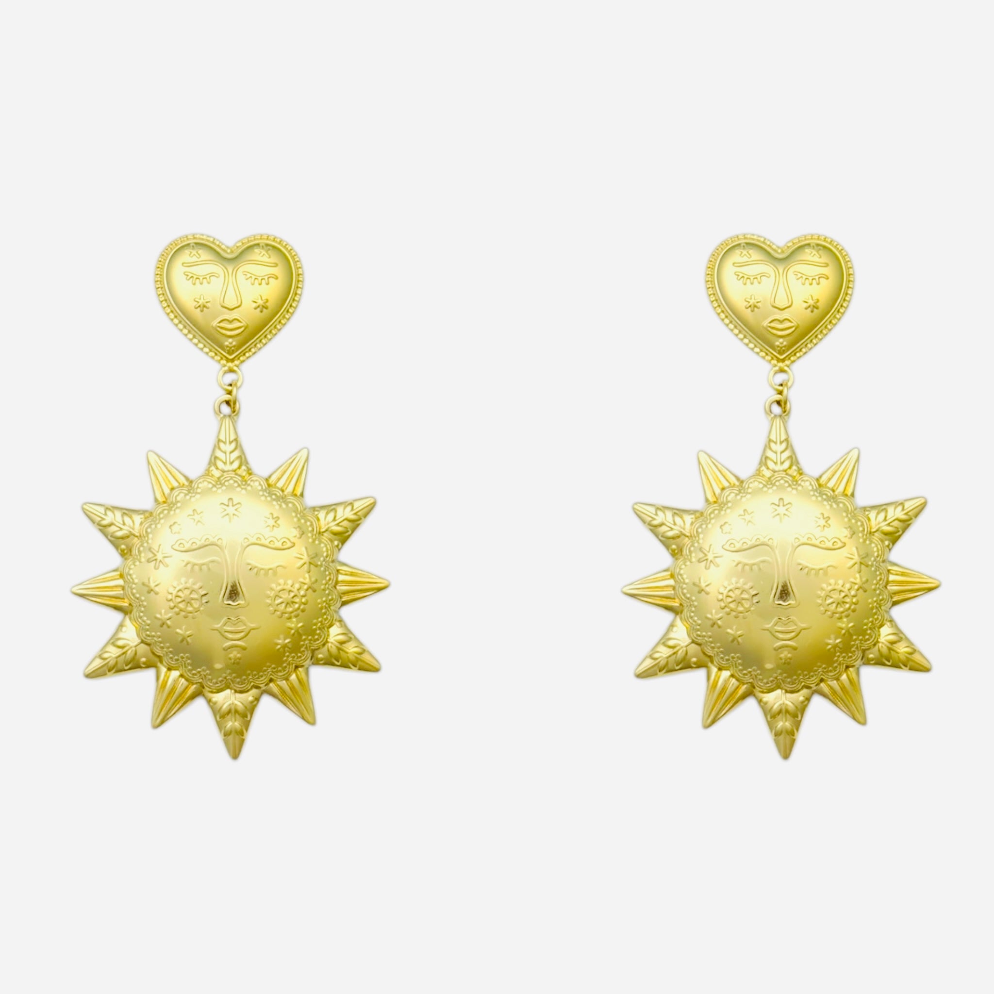 Boho love statement earrings