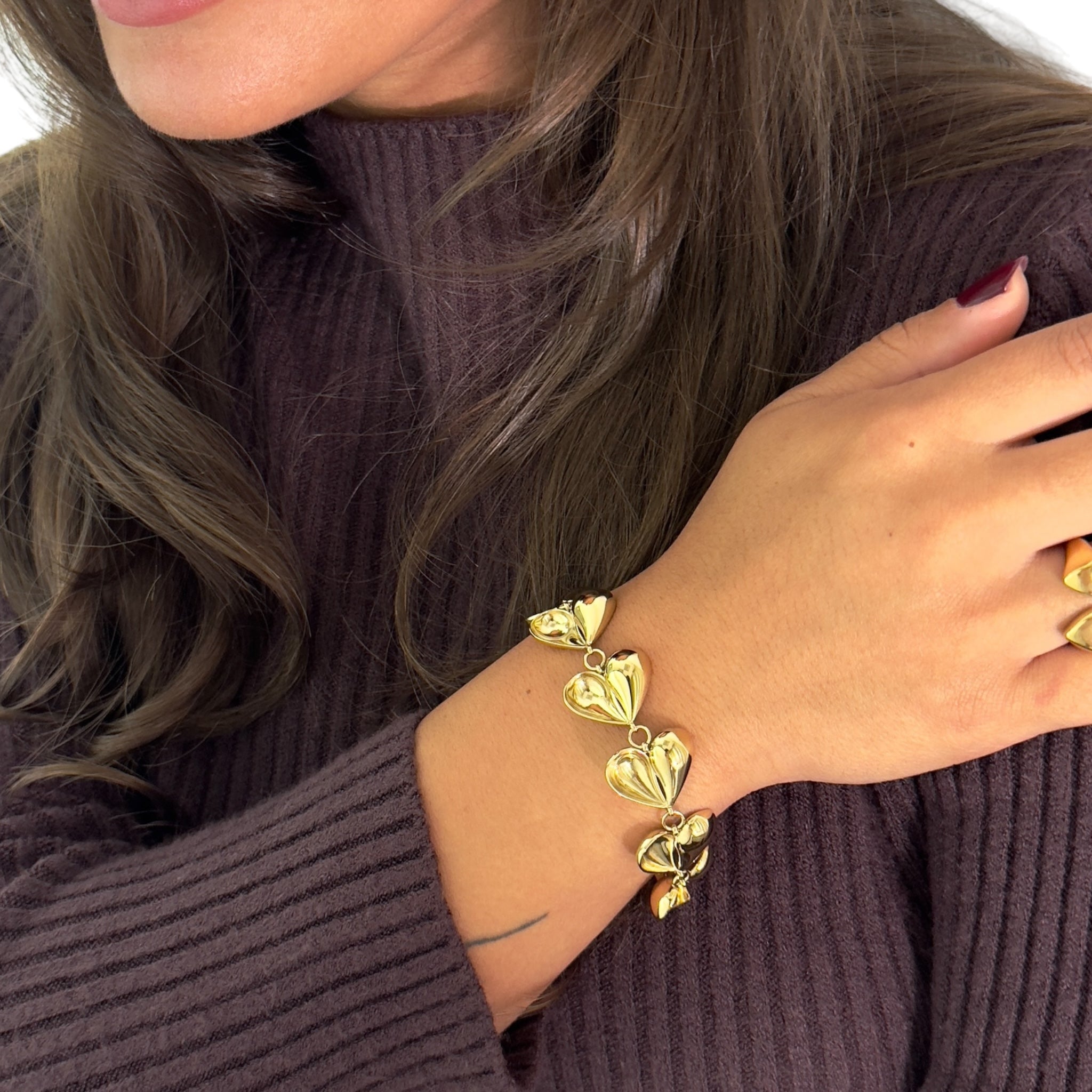 Statement-Armband mit Tropfen-Liebe