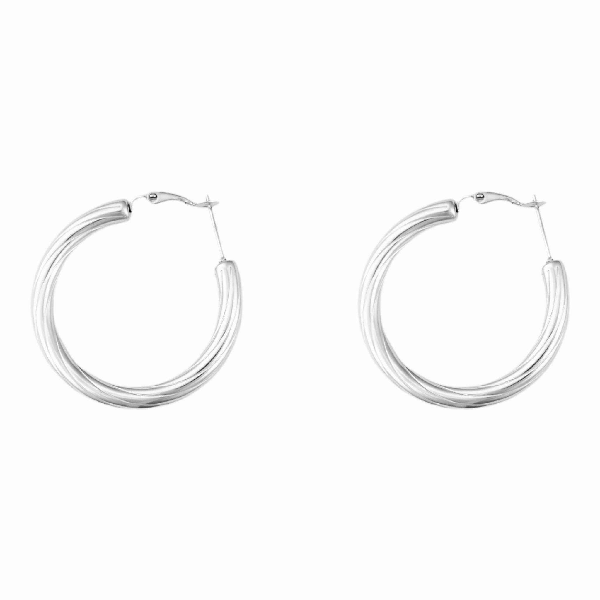 Twisted hoops earrings 40MM