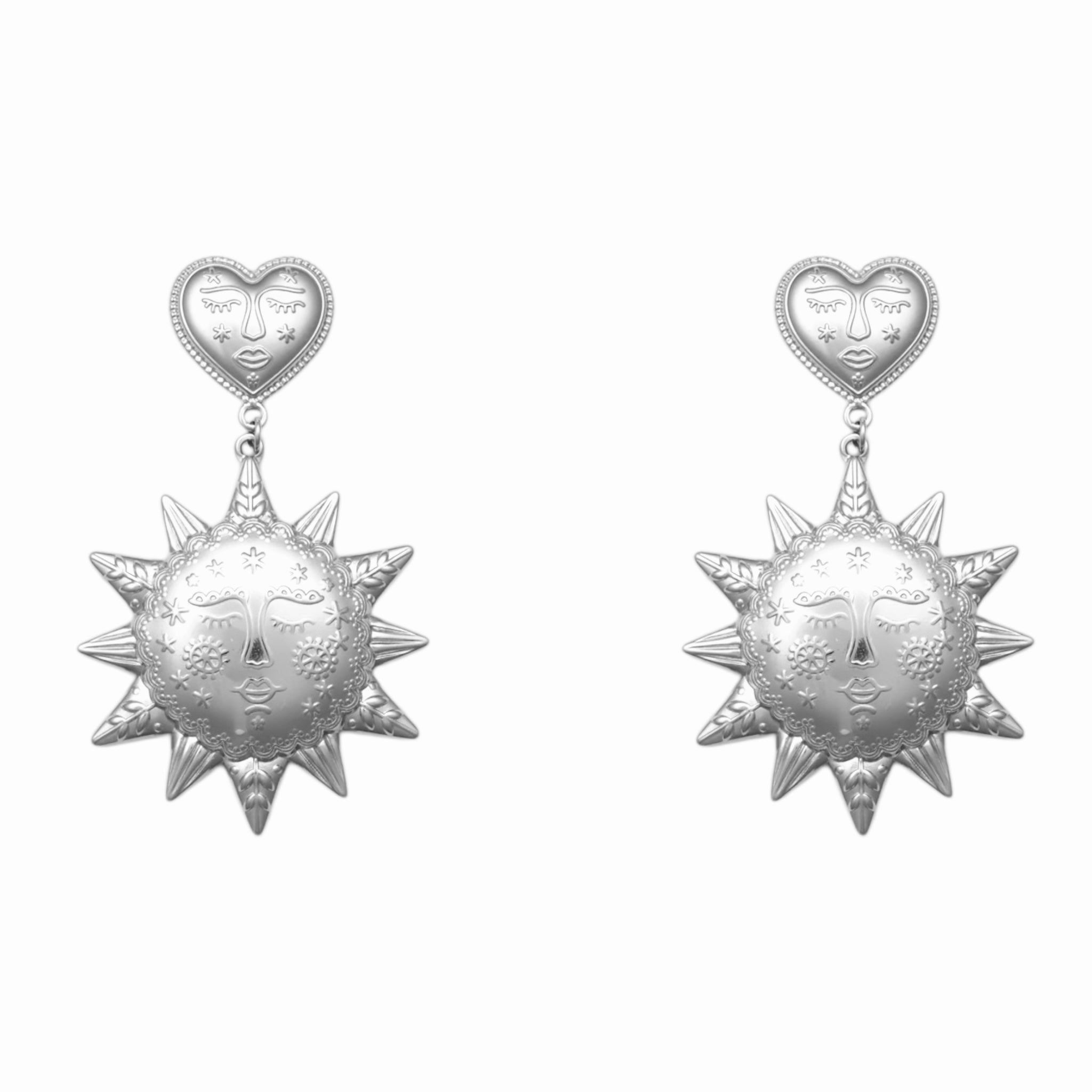 Boho love statement earrings