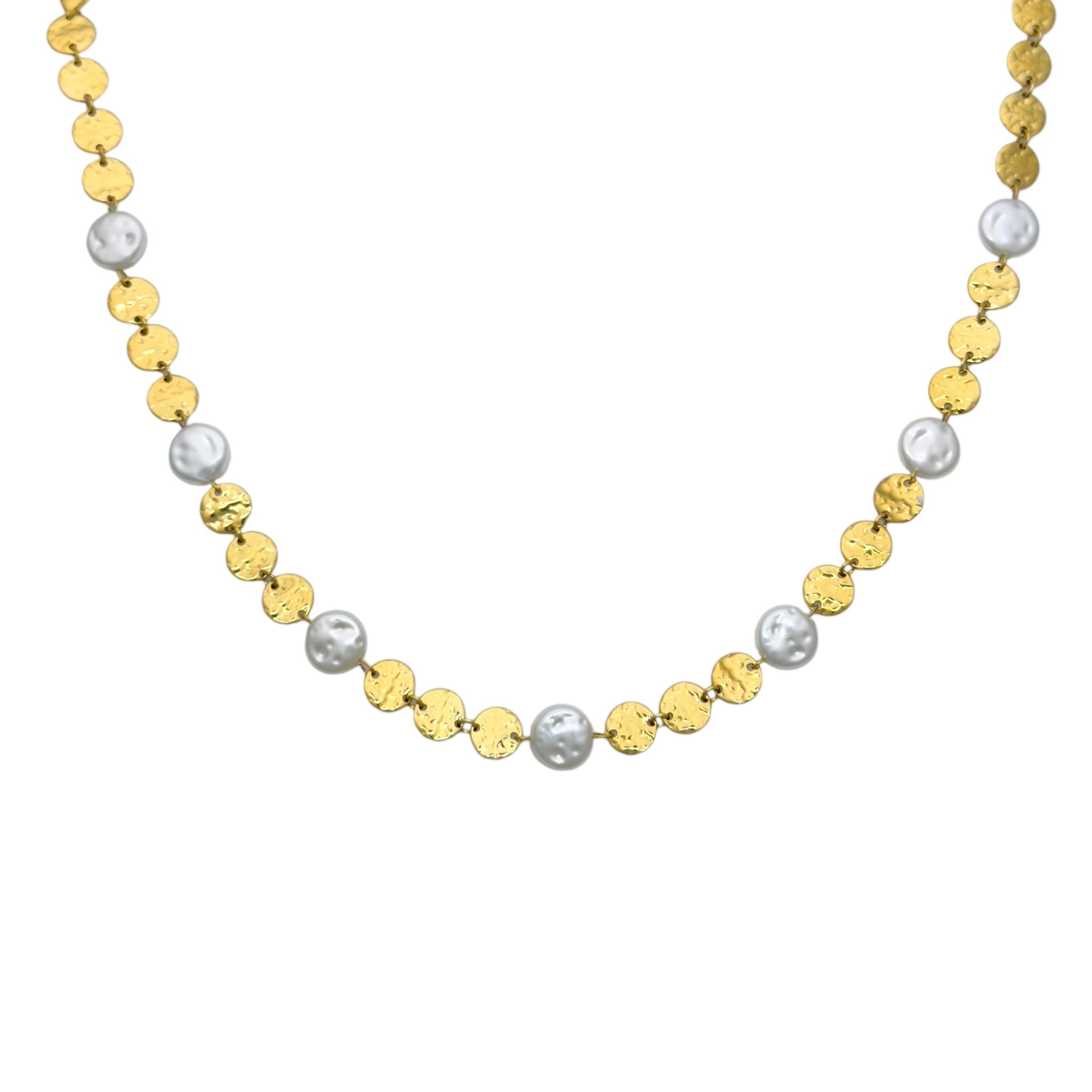 Spijker parel statement ketting