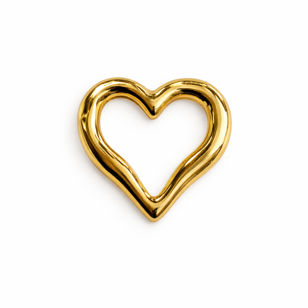 Open hart broche
