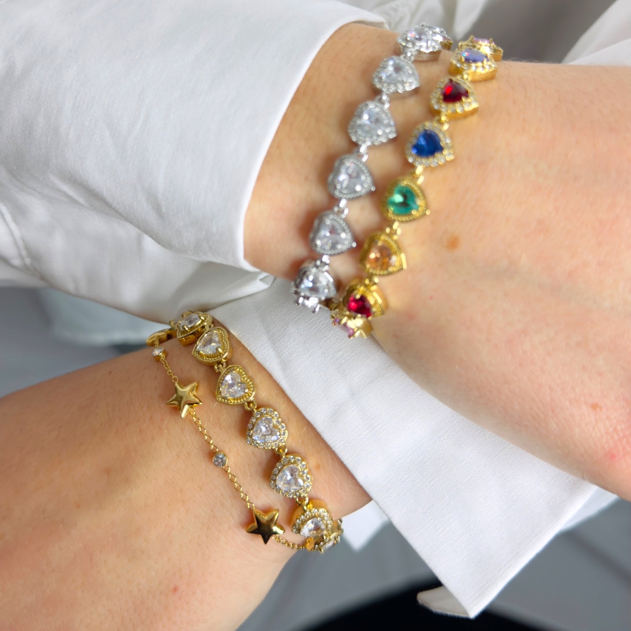 Statement-Strass-Herz-Armband