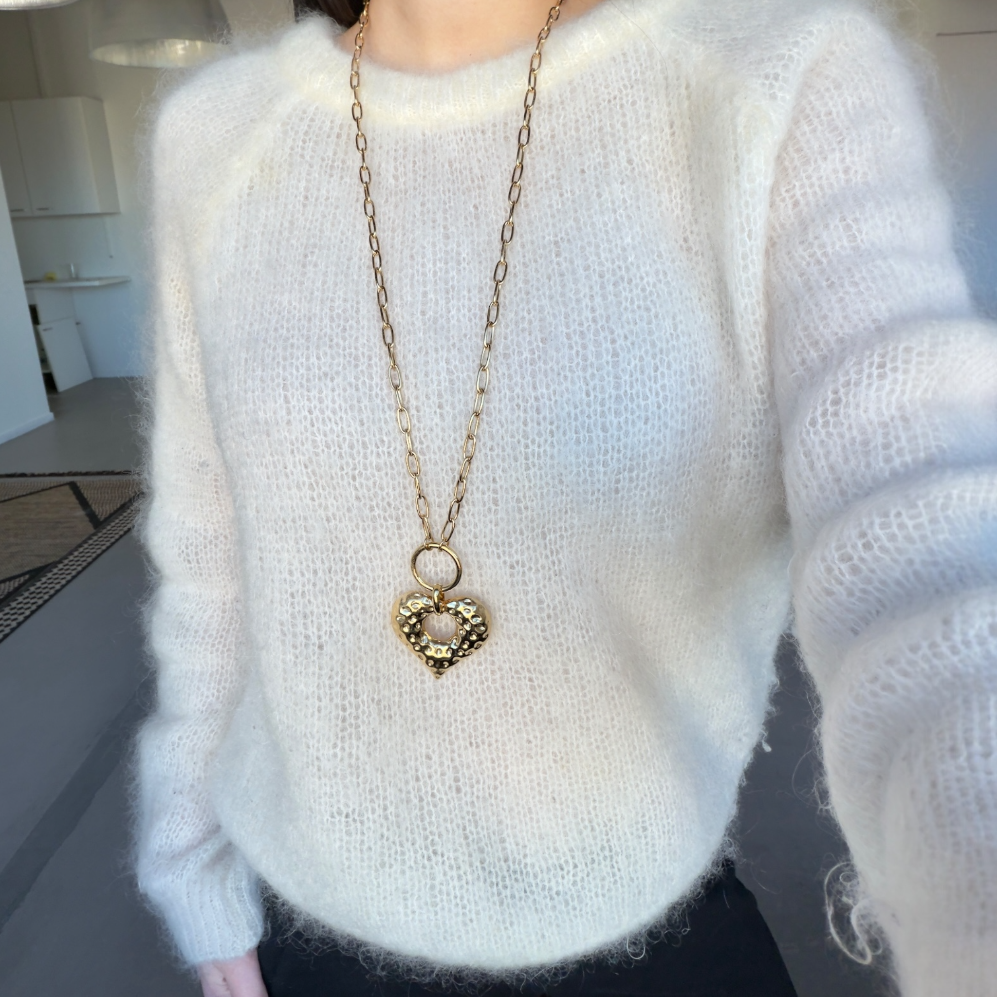 Fettiges Herz lange Kette