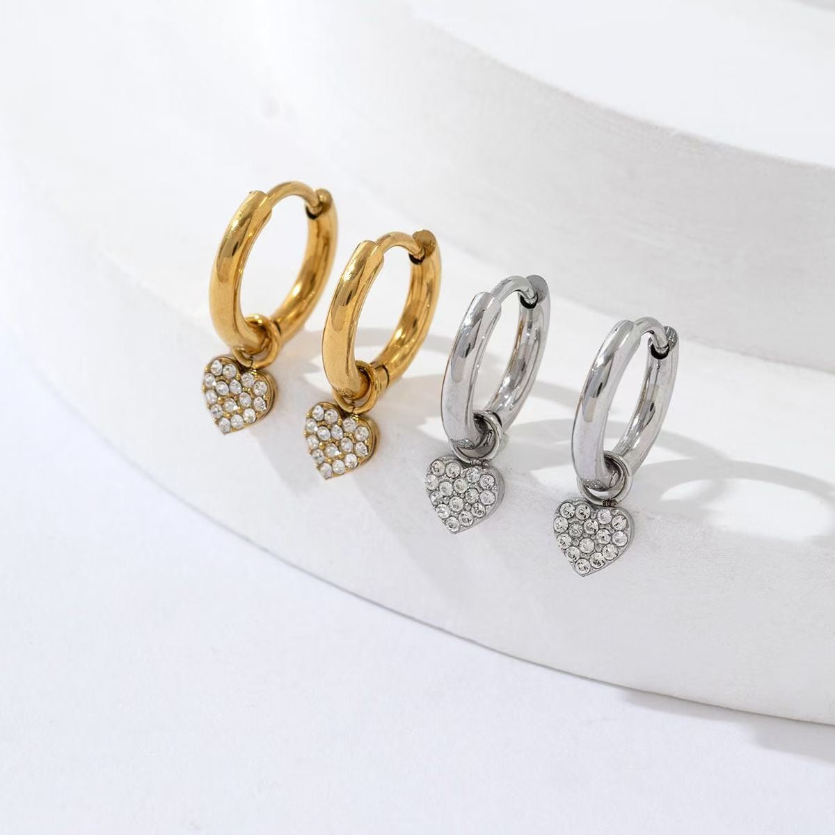 Mini love drop earrings
