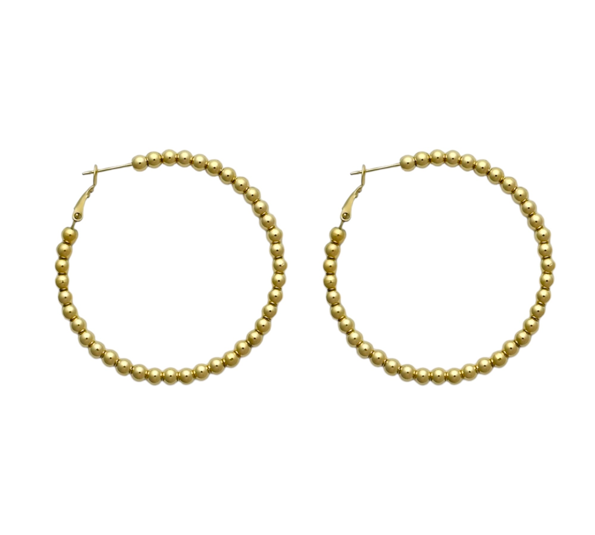 Ball hoop earrings