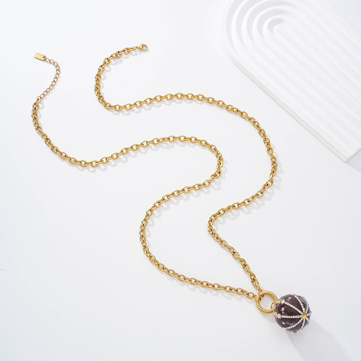Fabergé lange ketting bruin