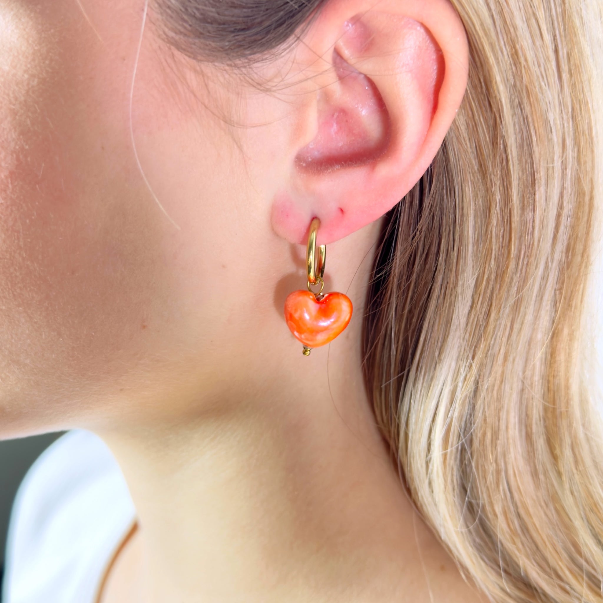 Love pendant earrings