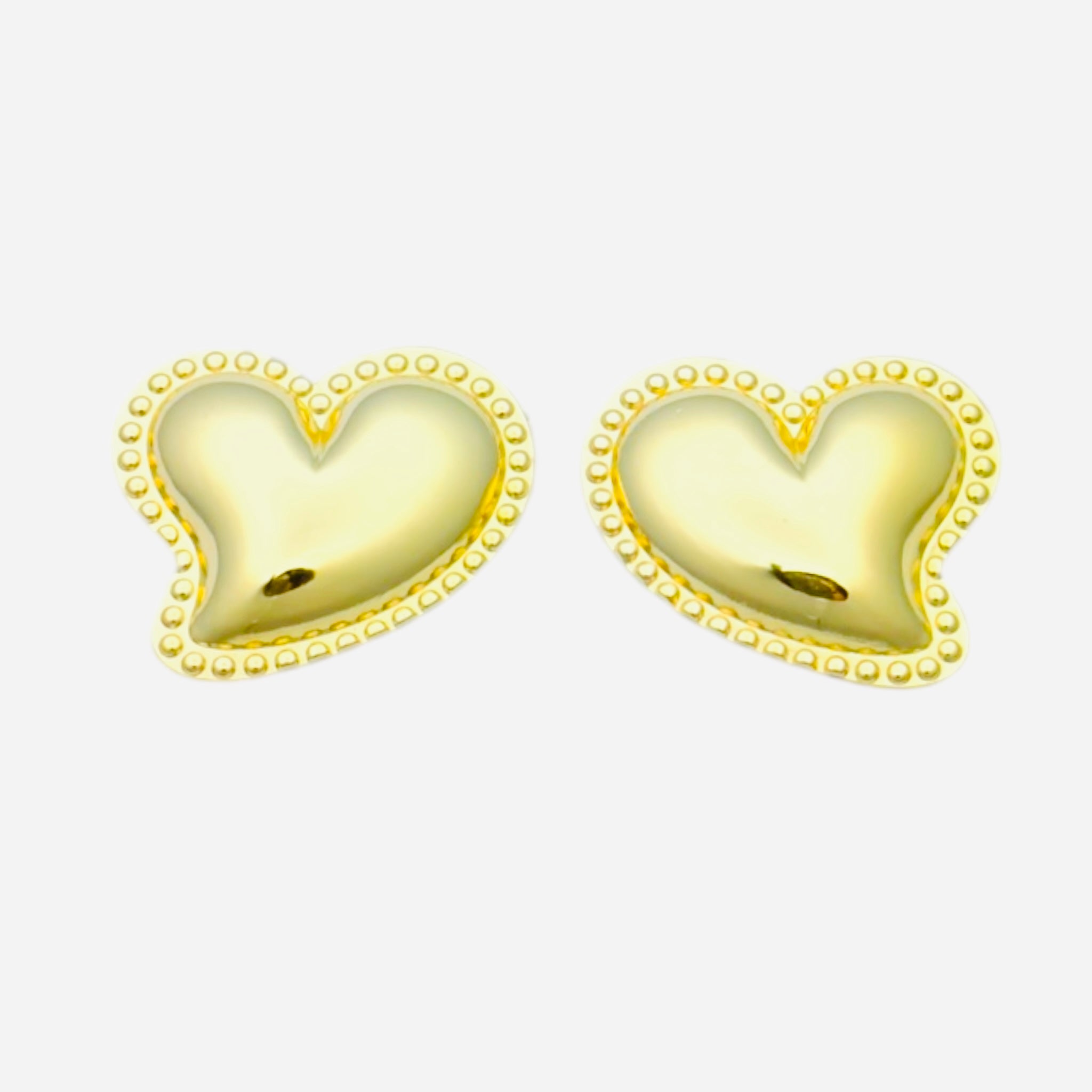 Ripple Hearts stud earrings