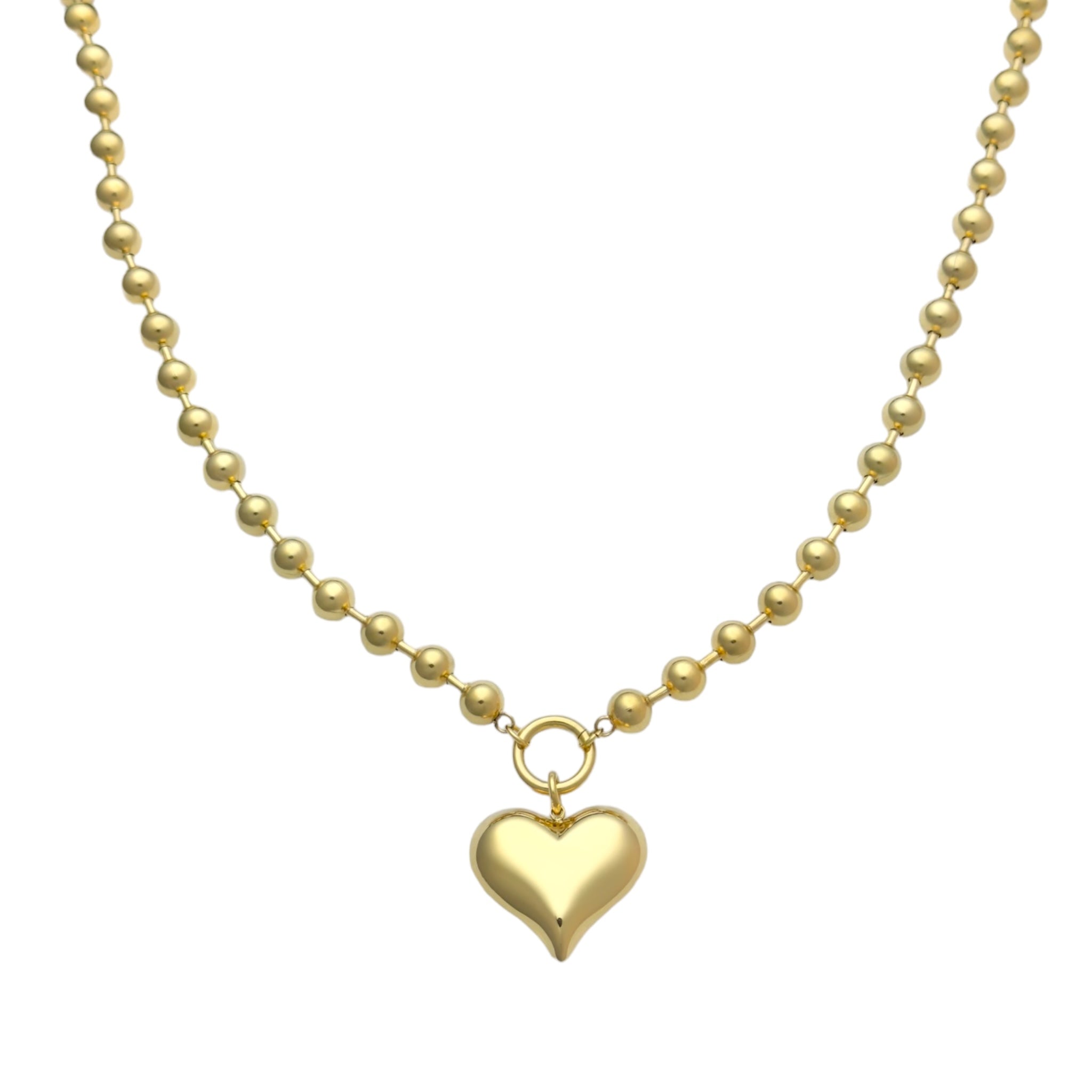 Statement hart beads ketting