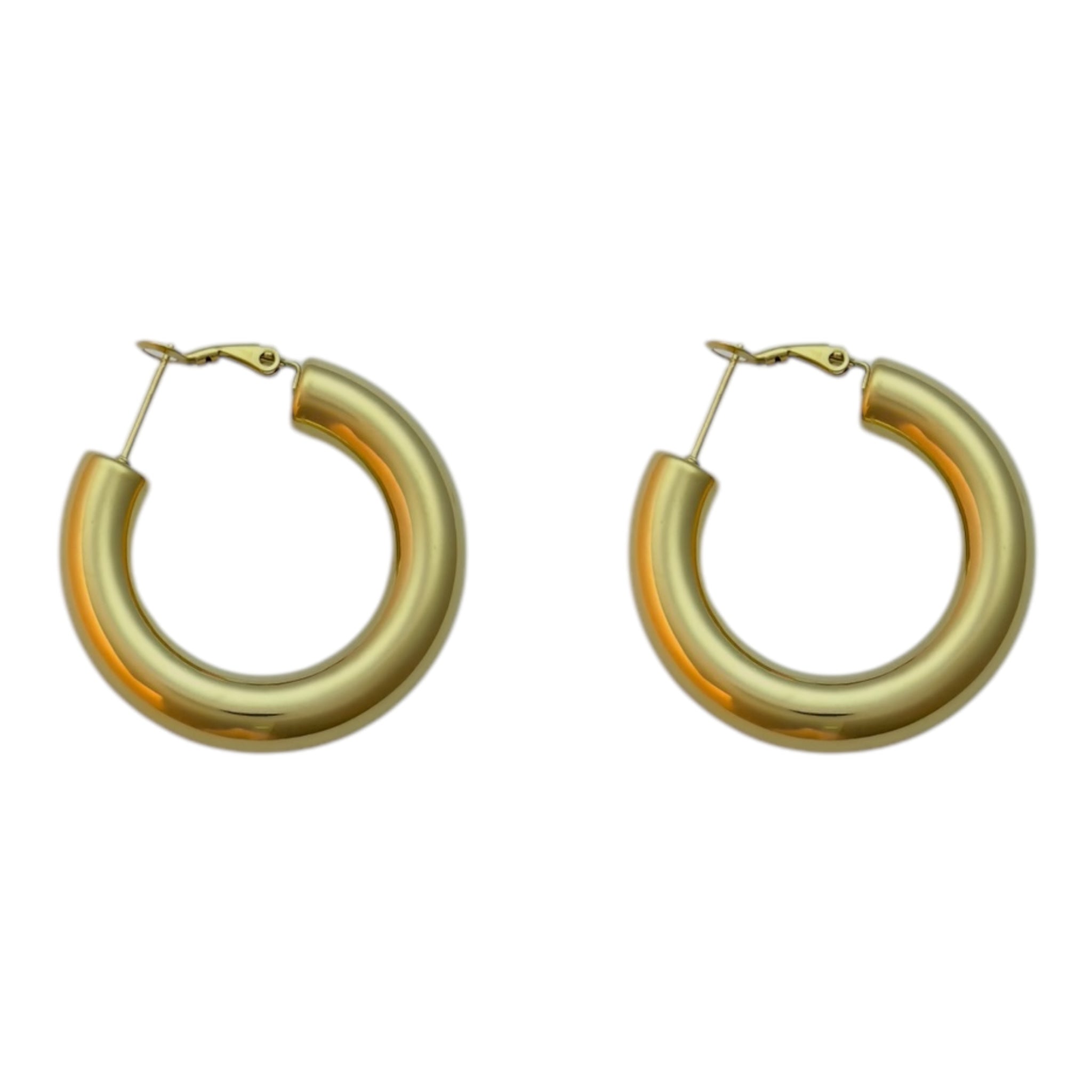 Chunky hoop earrings
