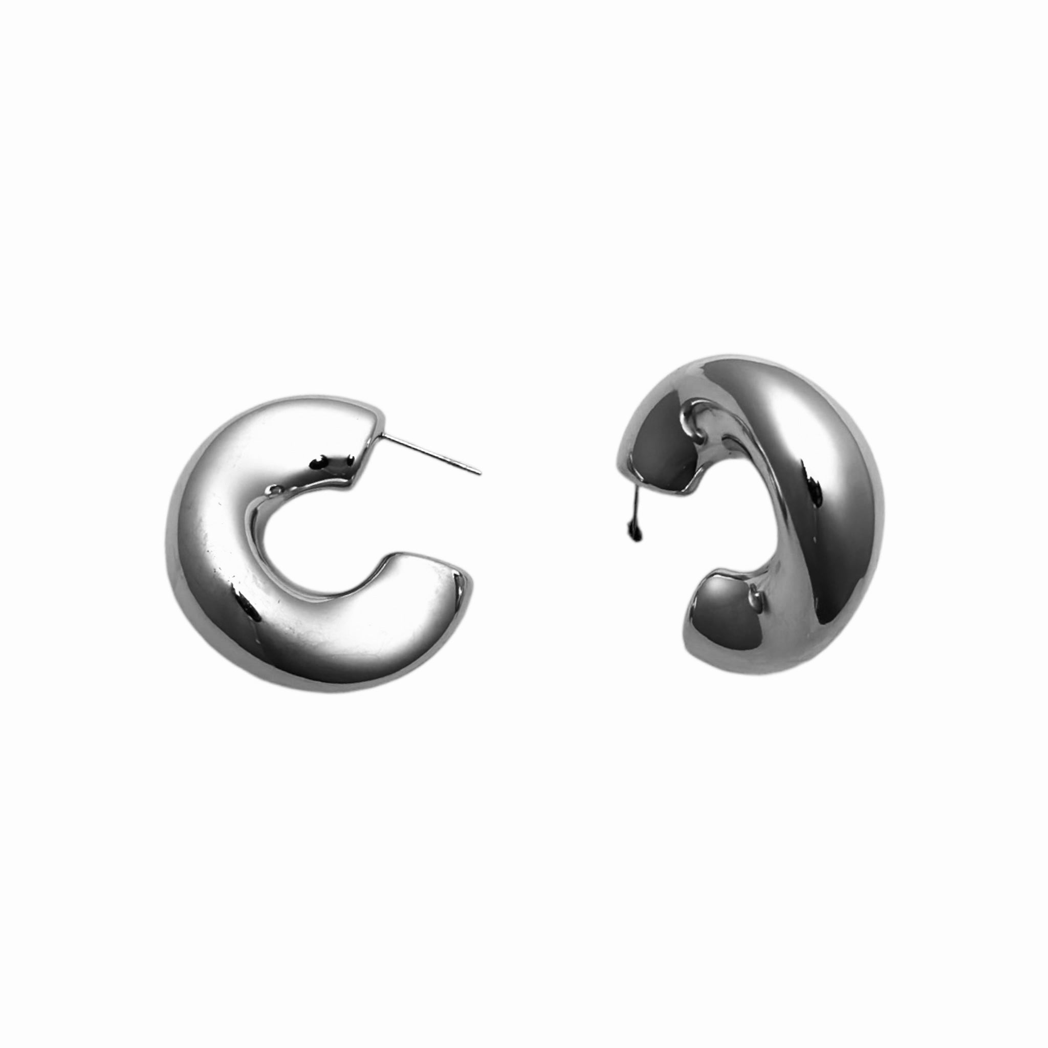Chunky hoop earrings
