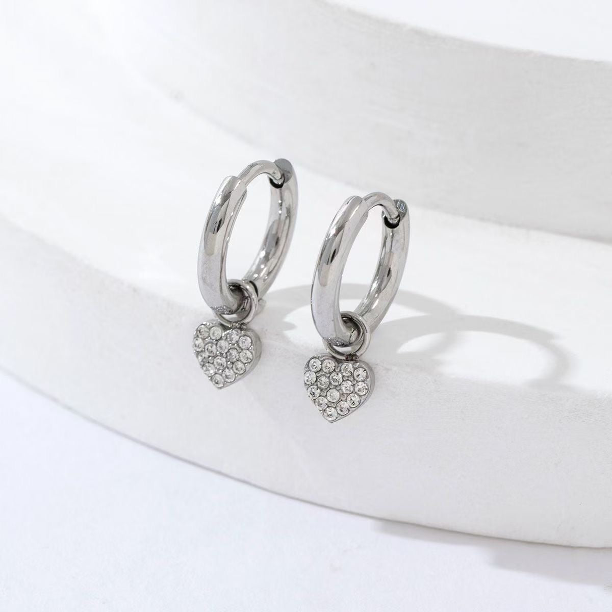 Mini love drop earrings