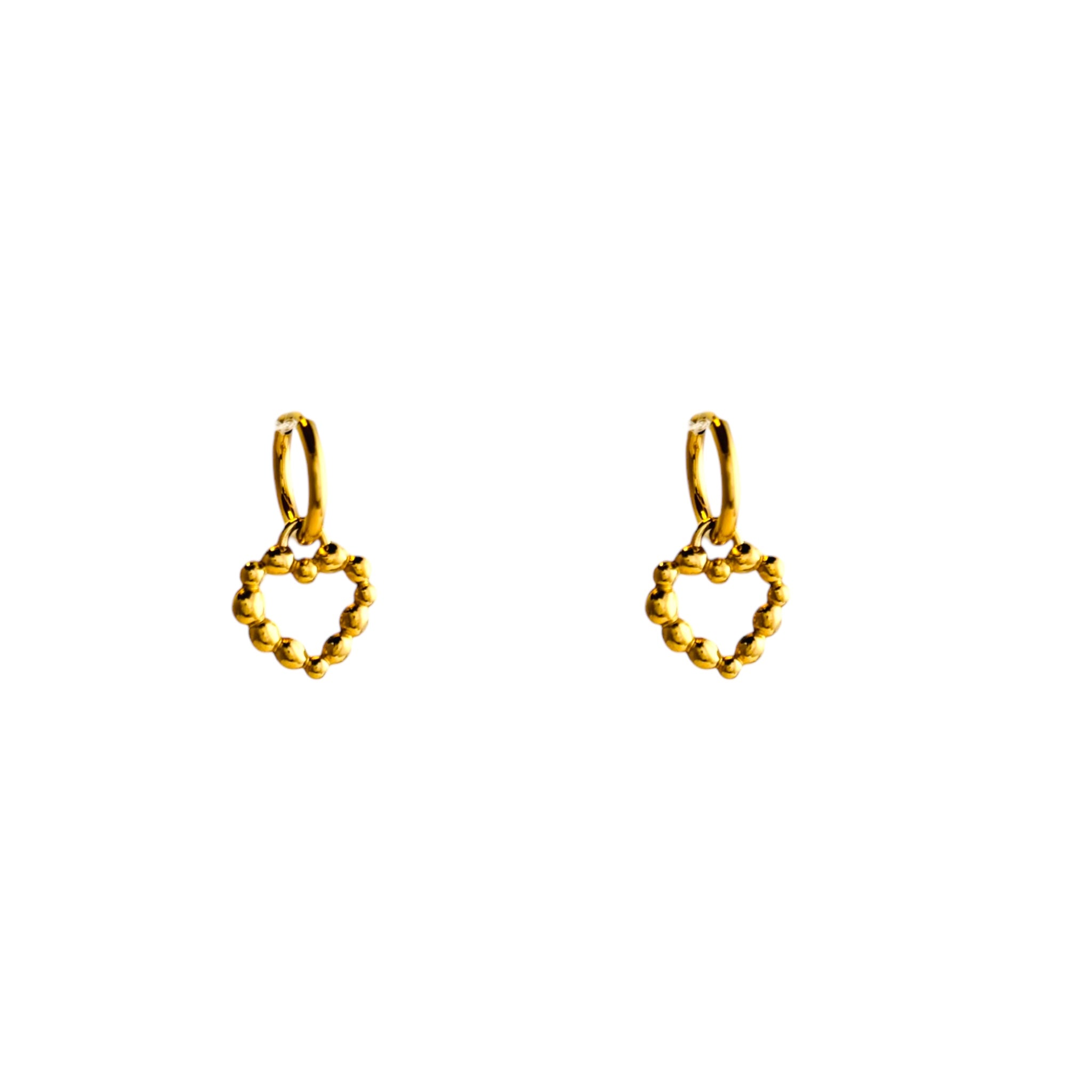 Roundy love dangle earrings