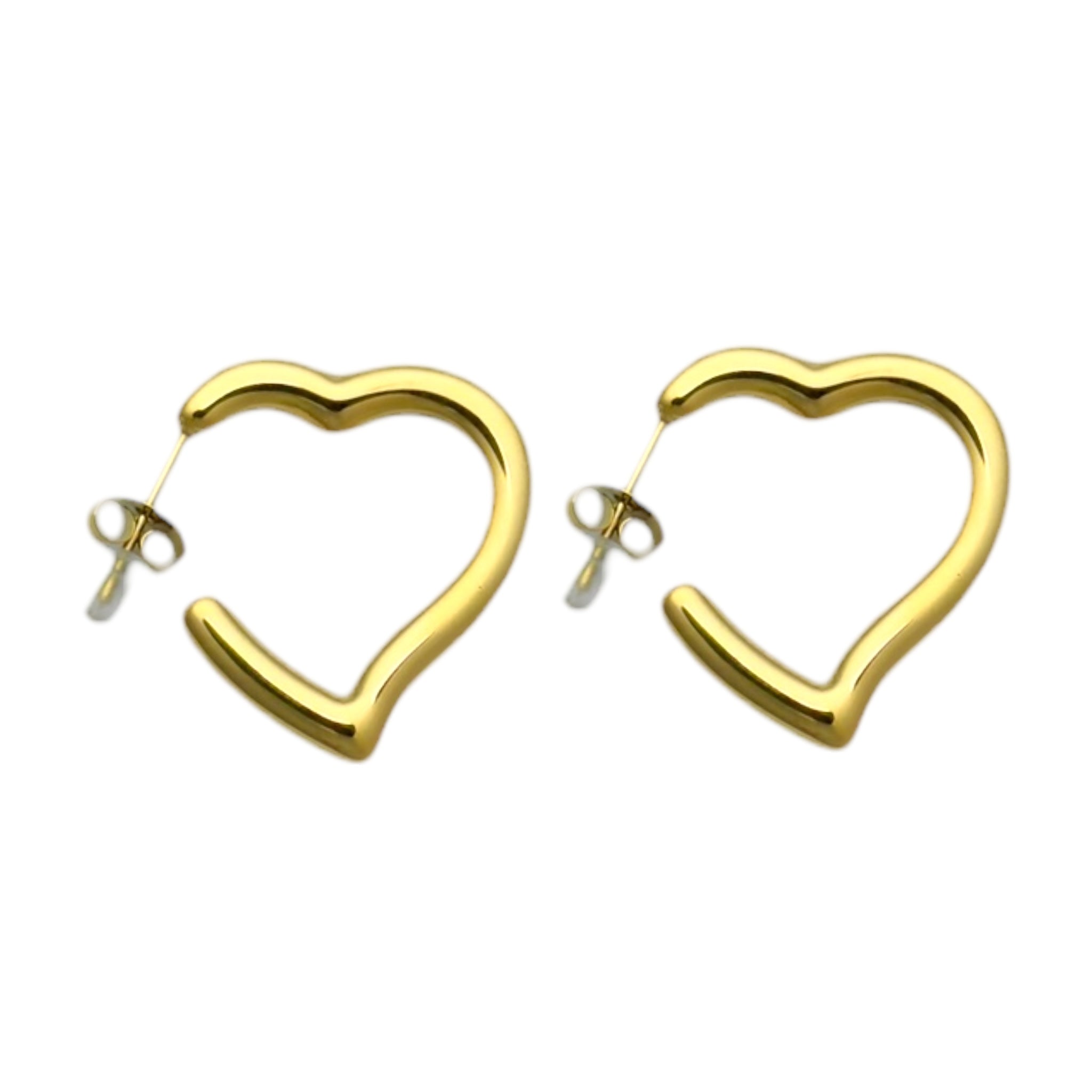 Hanging hearts hoops earrings