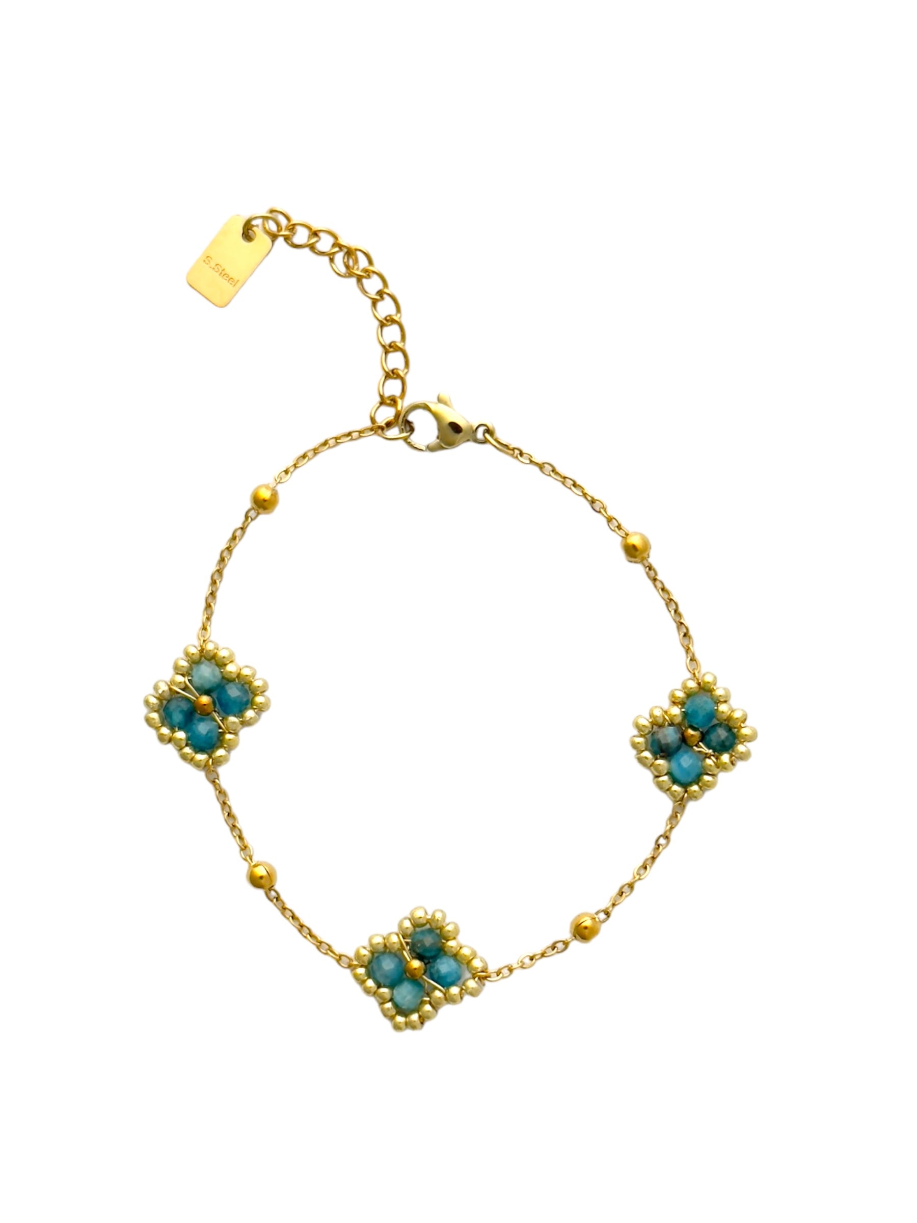 Kleeblatt Perlenarmband