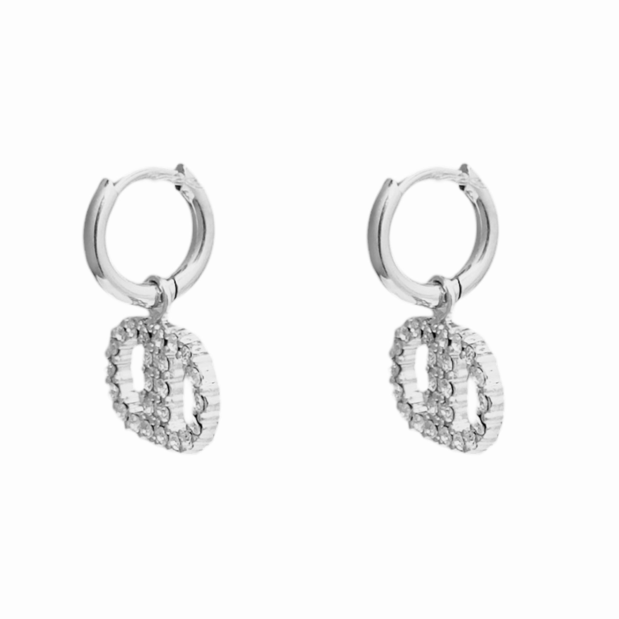 Rhinestone DD drop earrings
