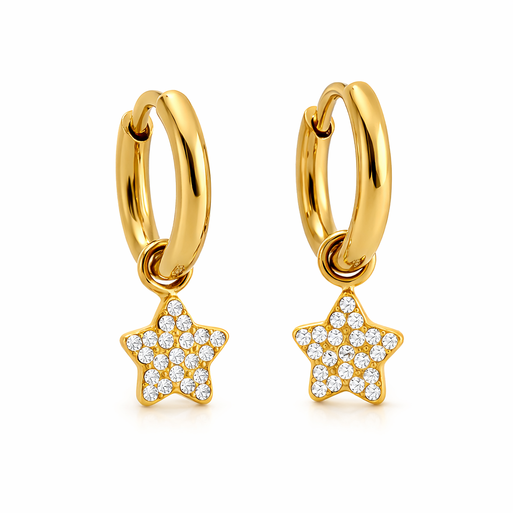 Mini star dangle earrings