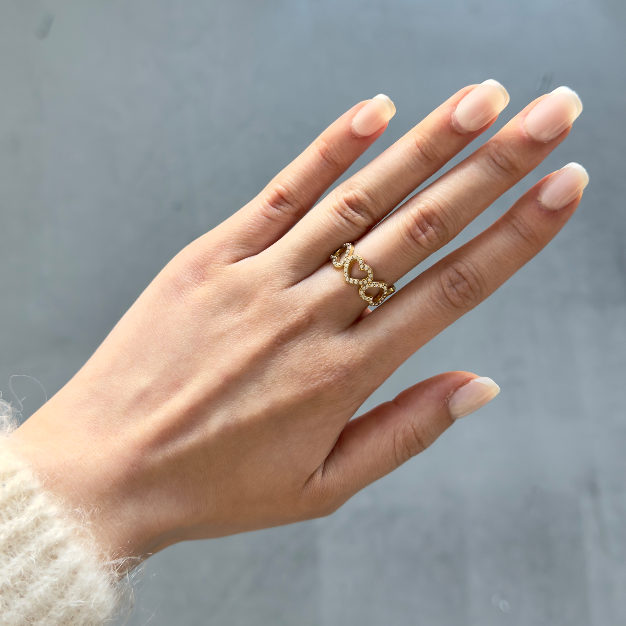 Strass-Herz-Ring